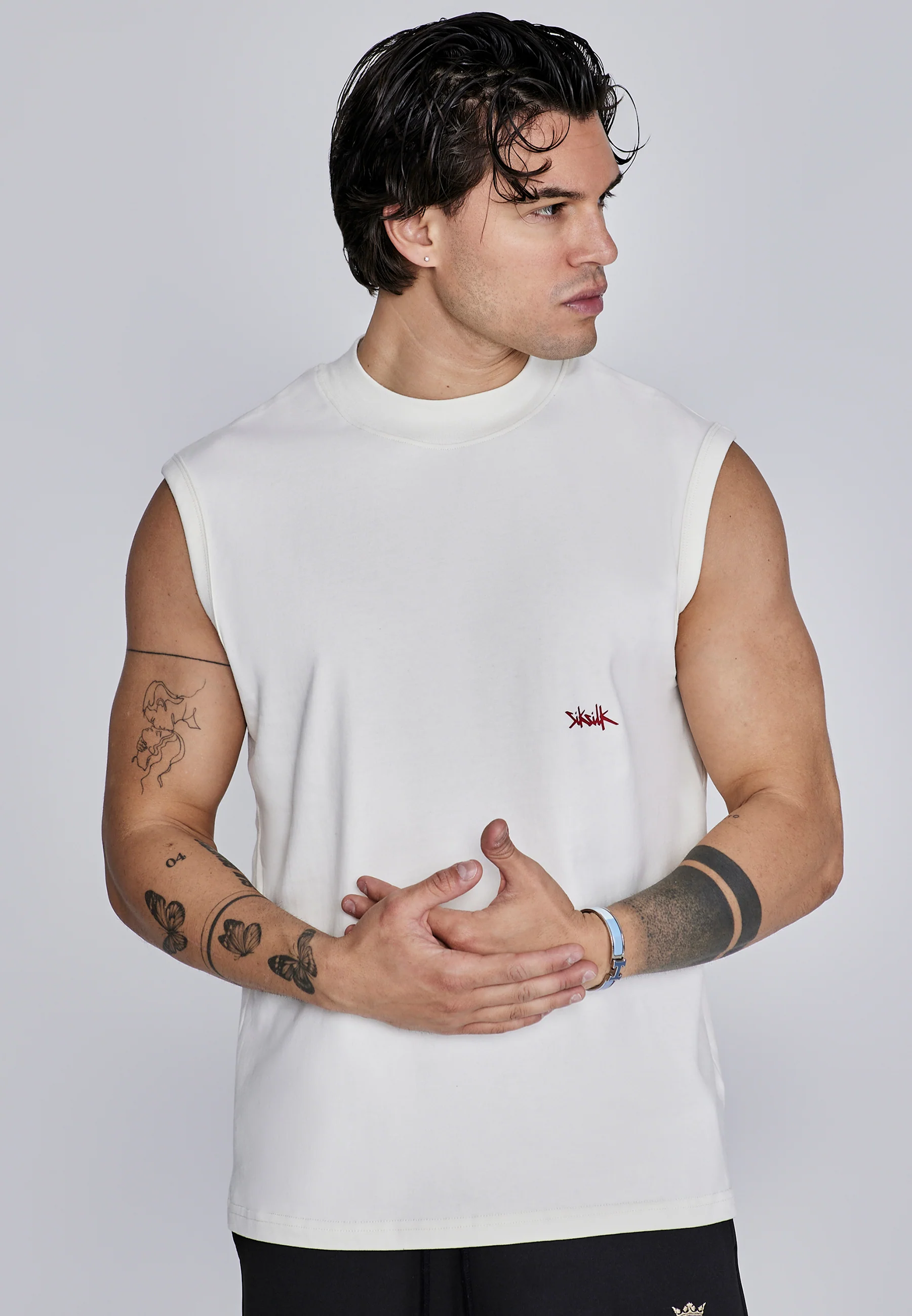 Ecru Red Vest