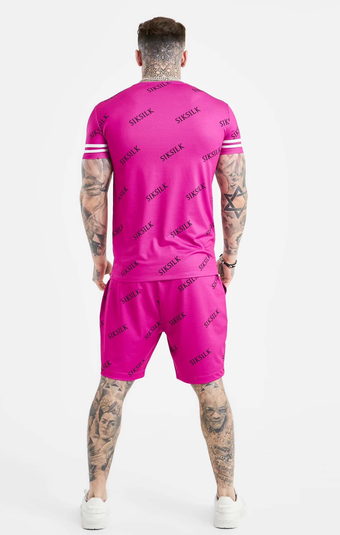 Pink Logo Muscle Fit T-Shirt And Short Set - Image 2