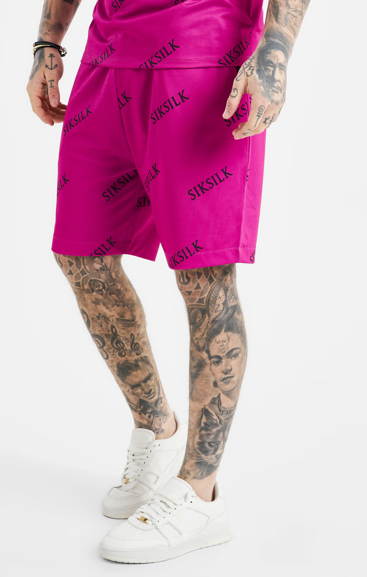 Pink Logo Muscle Fit T-Shirt And Short Set - Image 3