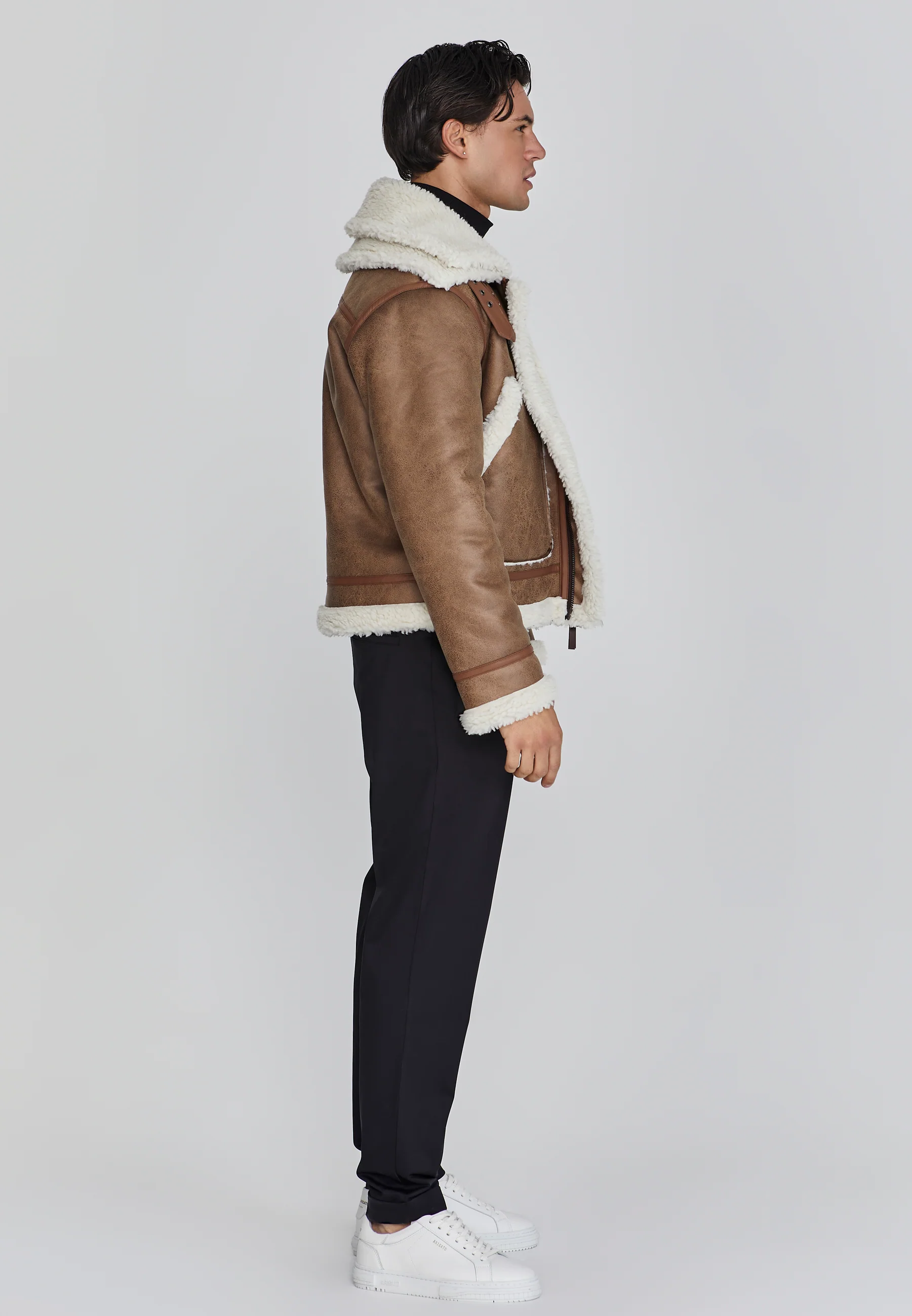 Brown Aviator Jacket - Image 4