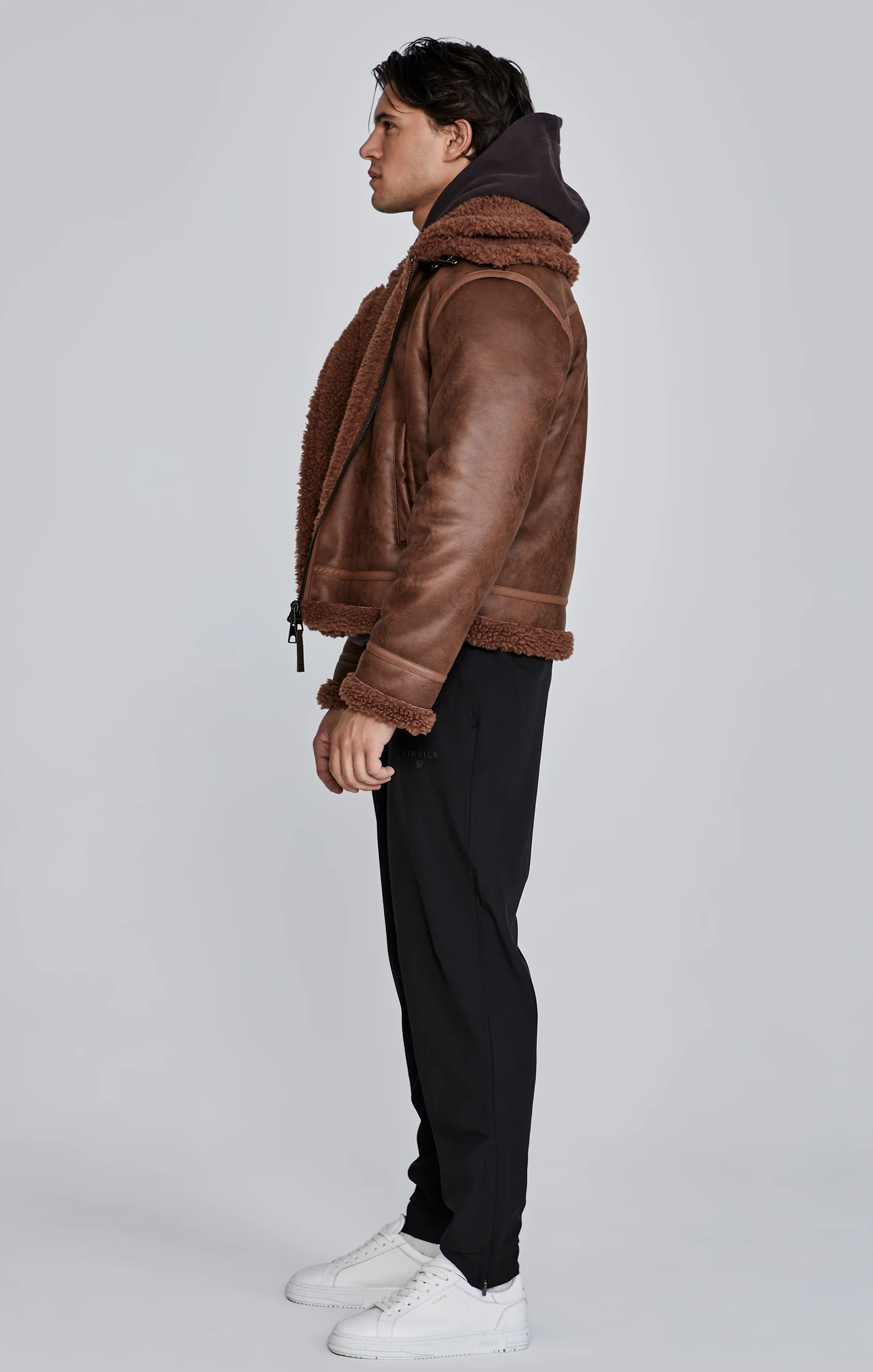Brown Aviator Jacket - Image 4