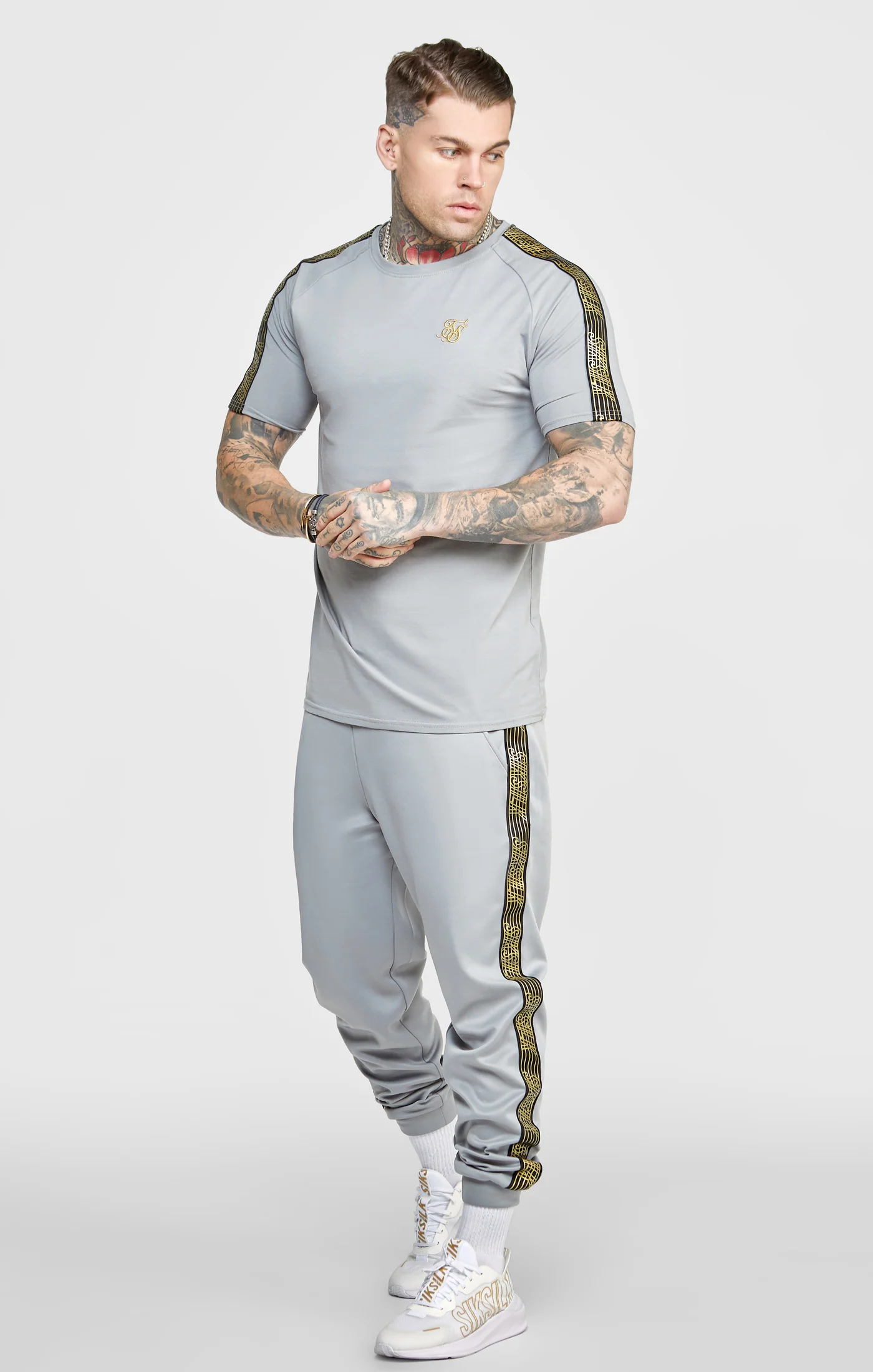 Grey Taped Cuffed Jogger - Image 3
