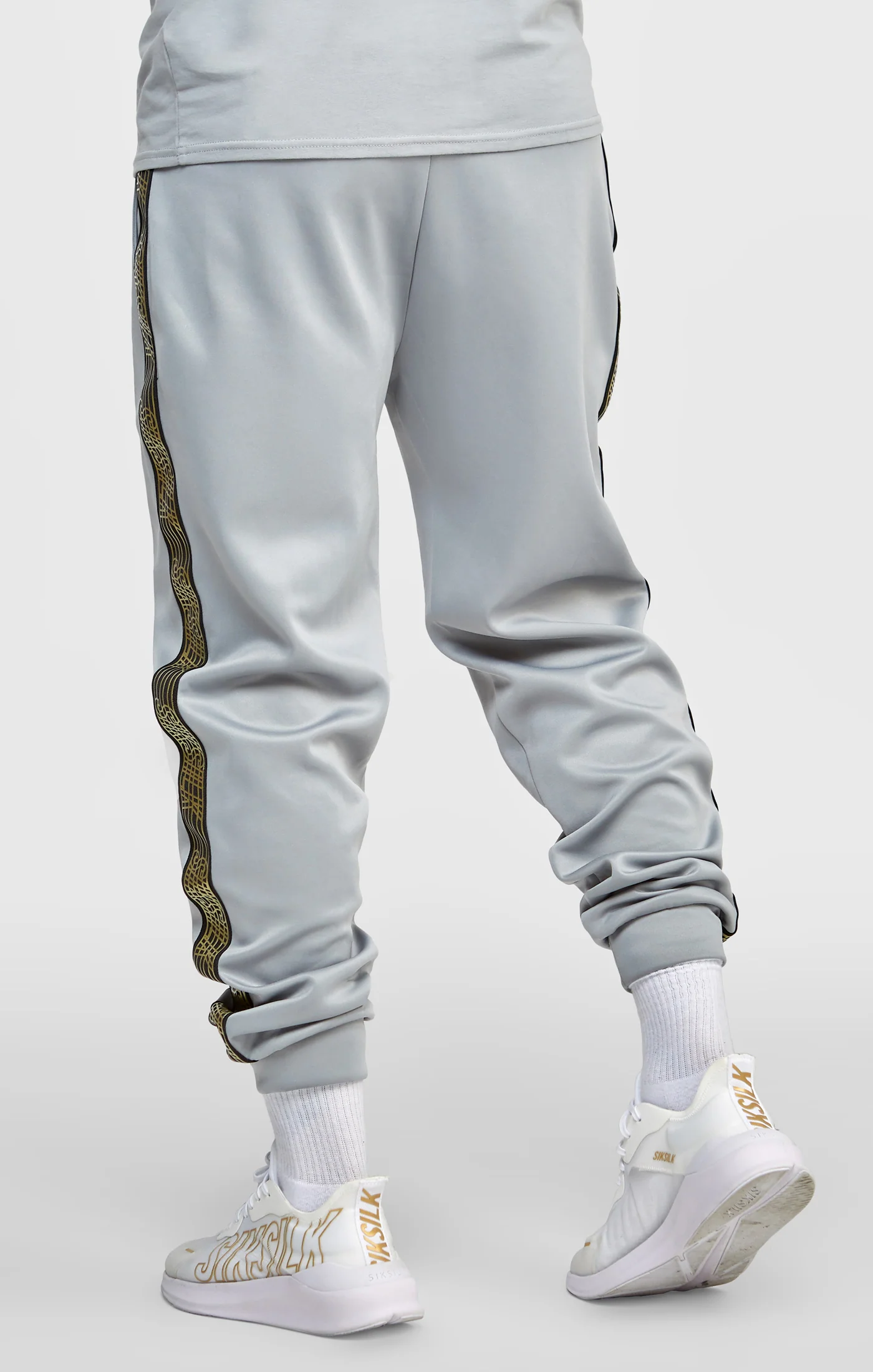 Grey Taped Cuffed Jogger - Image 4