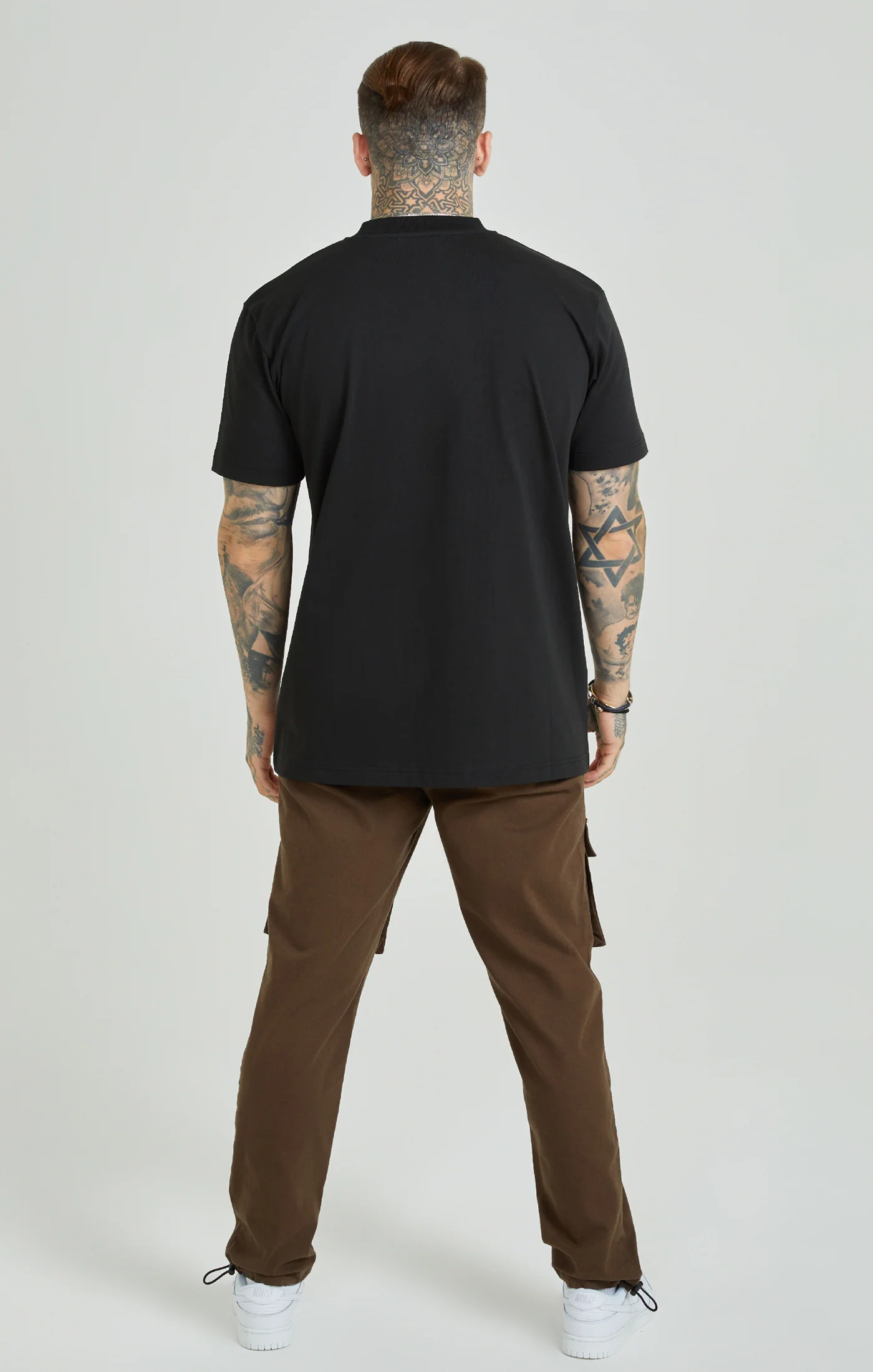 Black Applique Logo Oversized T-Shirt - Image 5