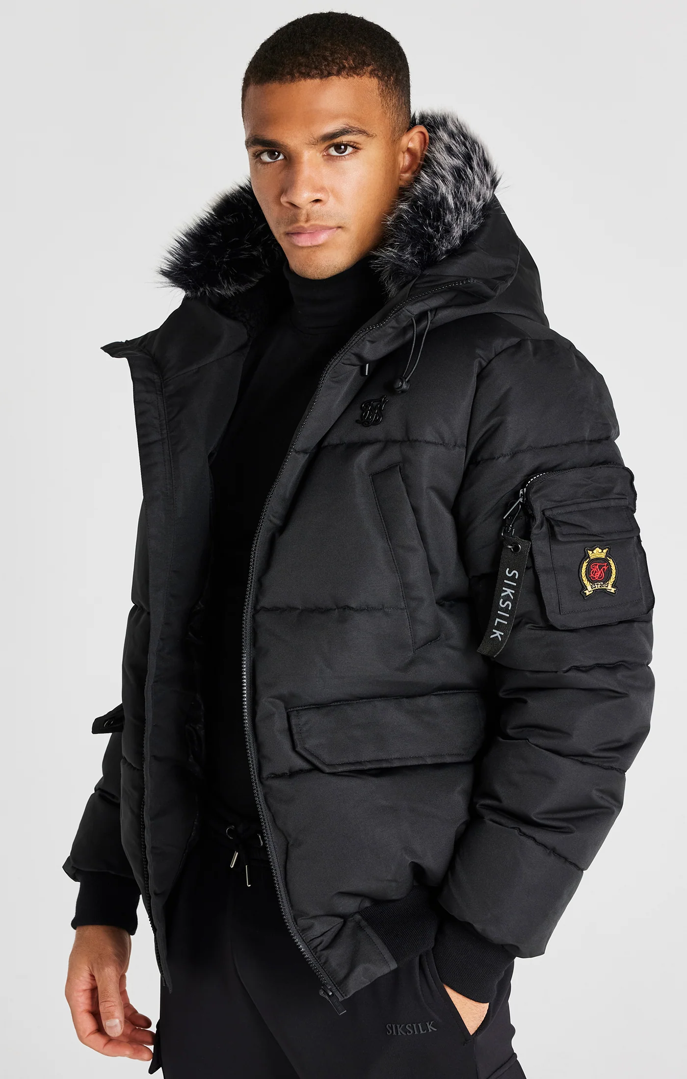 Black Bomber Jacket - Image 2