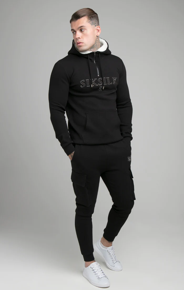 Black Borg Quarter Zip Hoodie - Image 2