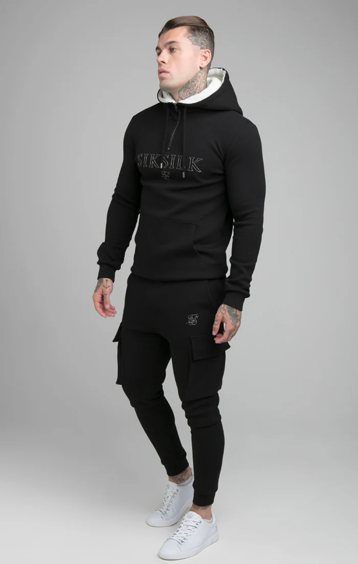 Black Borg Quarter Zip Hoodie - Image 4