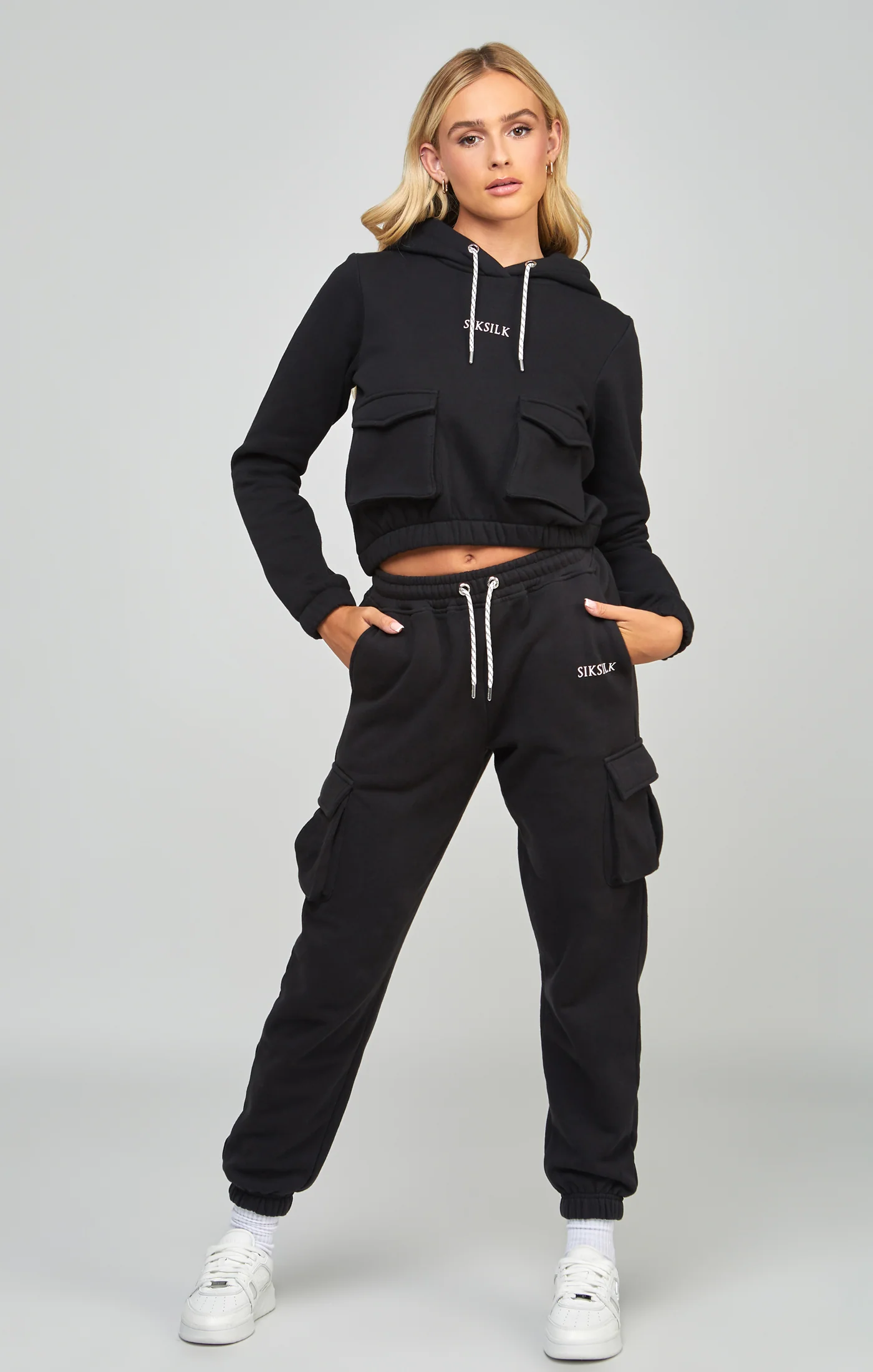 Black Cargo Pocket Hoodie - Image 3