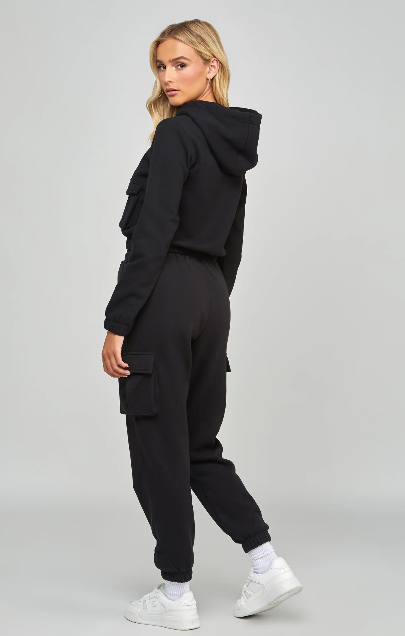 Black Cargo Pocket Hoodie - Image 5