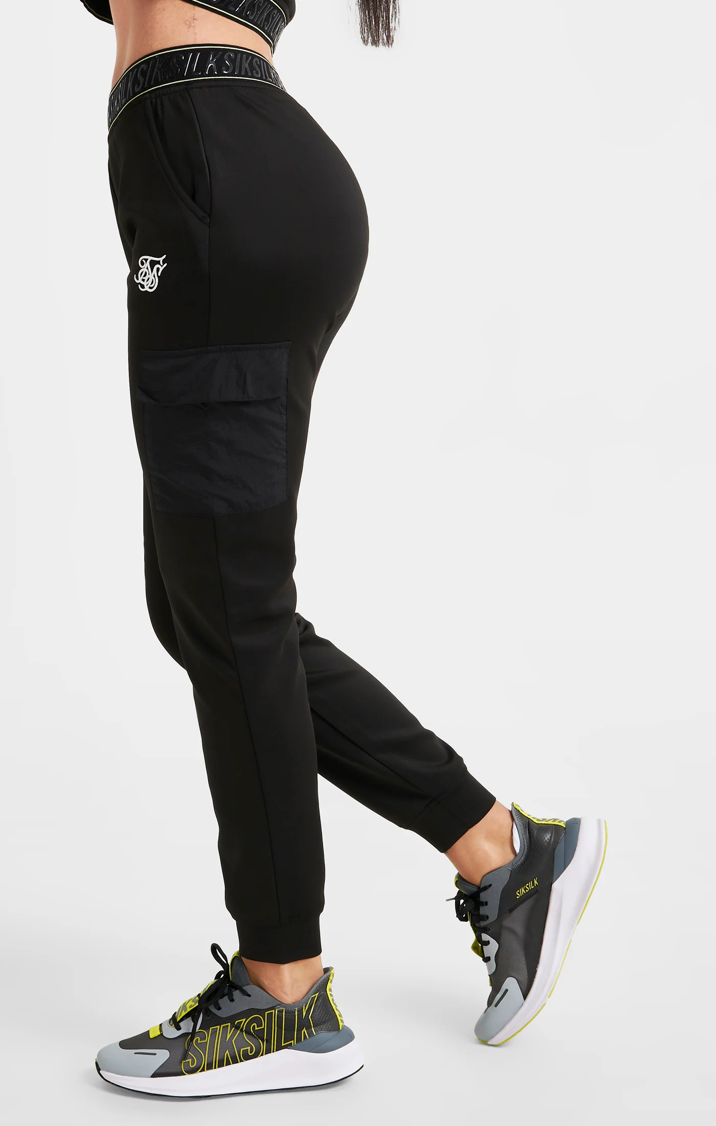 Black Cargo Tape Track Pant - Image 2