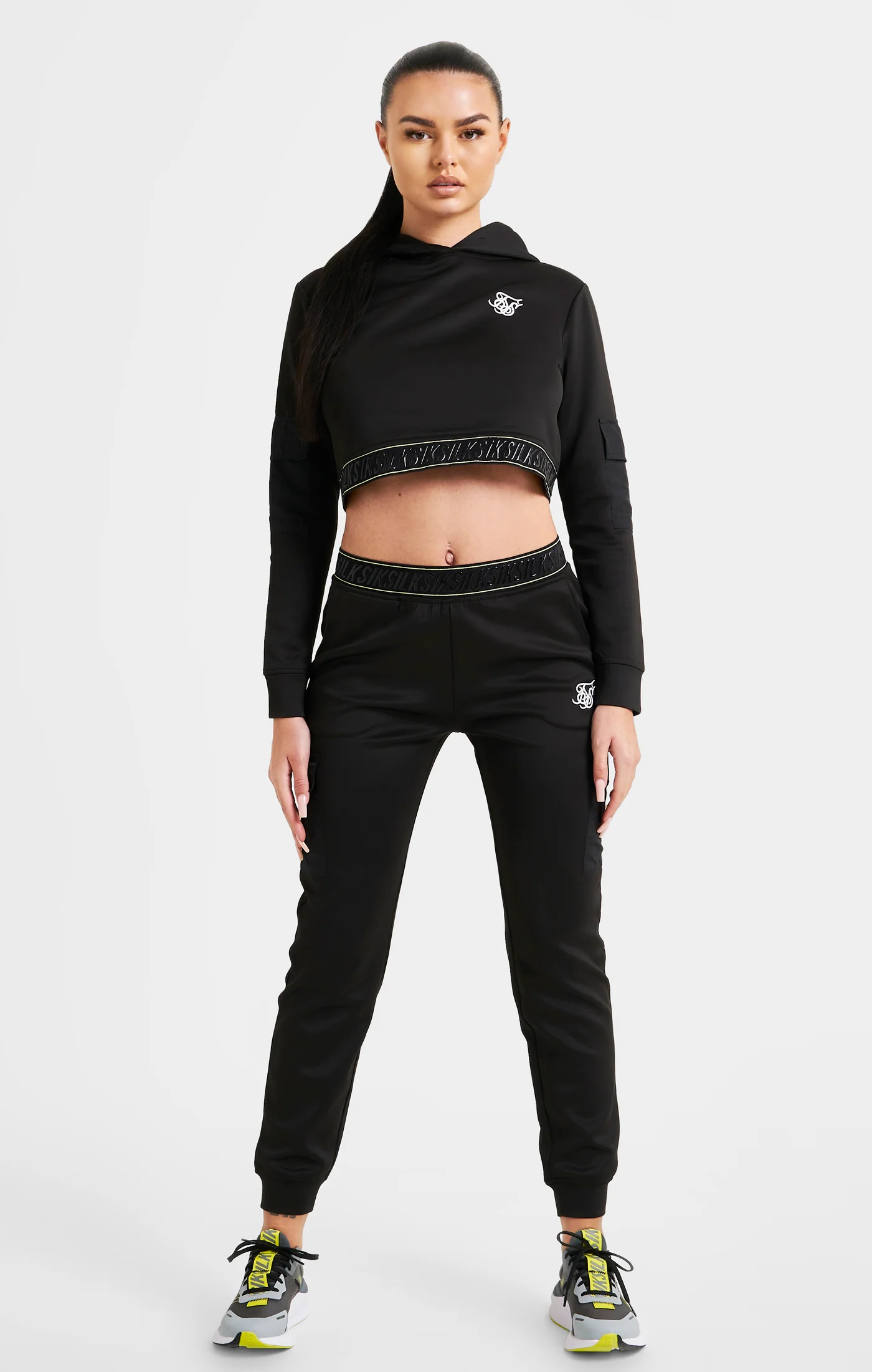 Black Cargo Tape Track Pant - Image 3