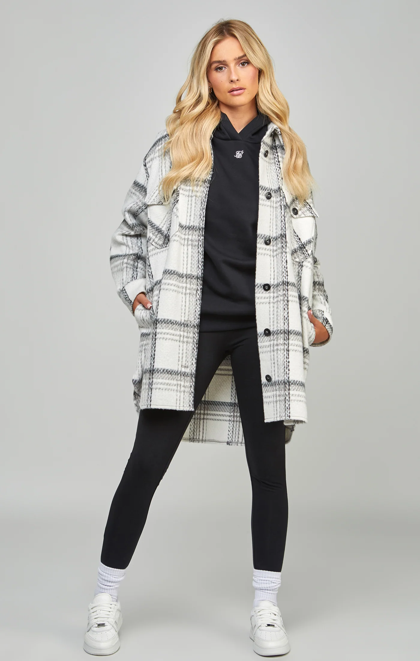 Black Checked Shacket - Image 4