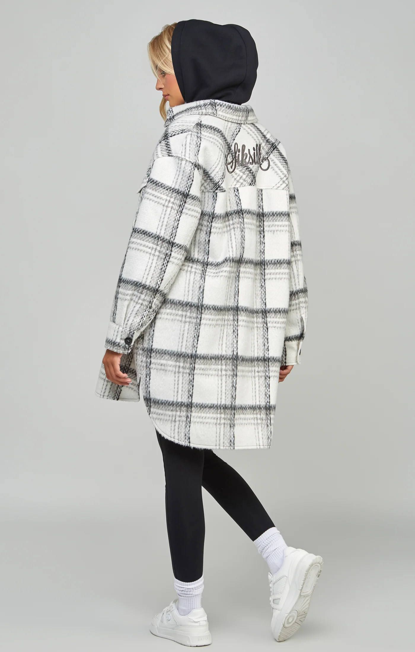 Black Checked Shacket - Image 5