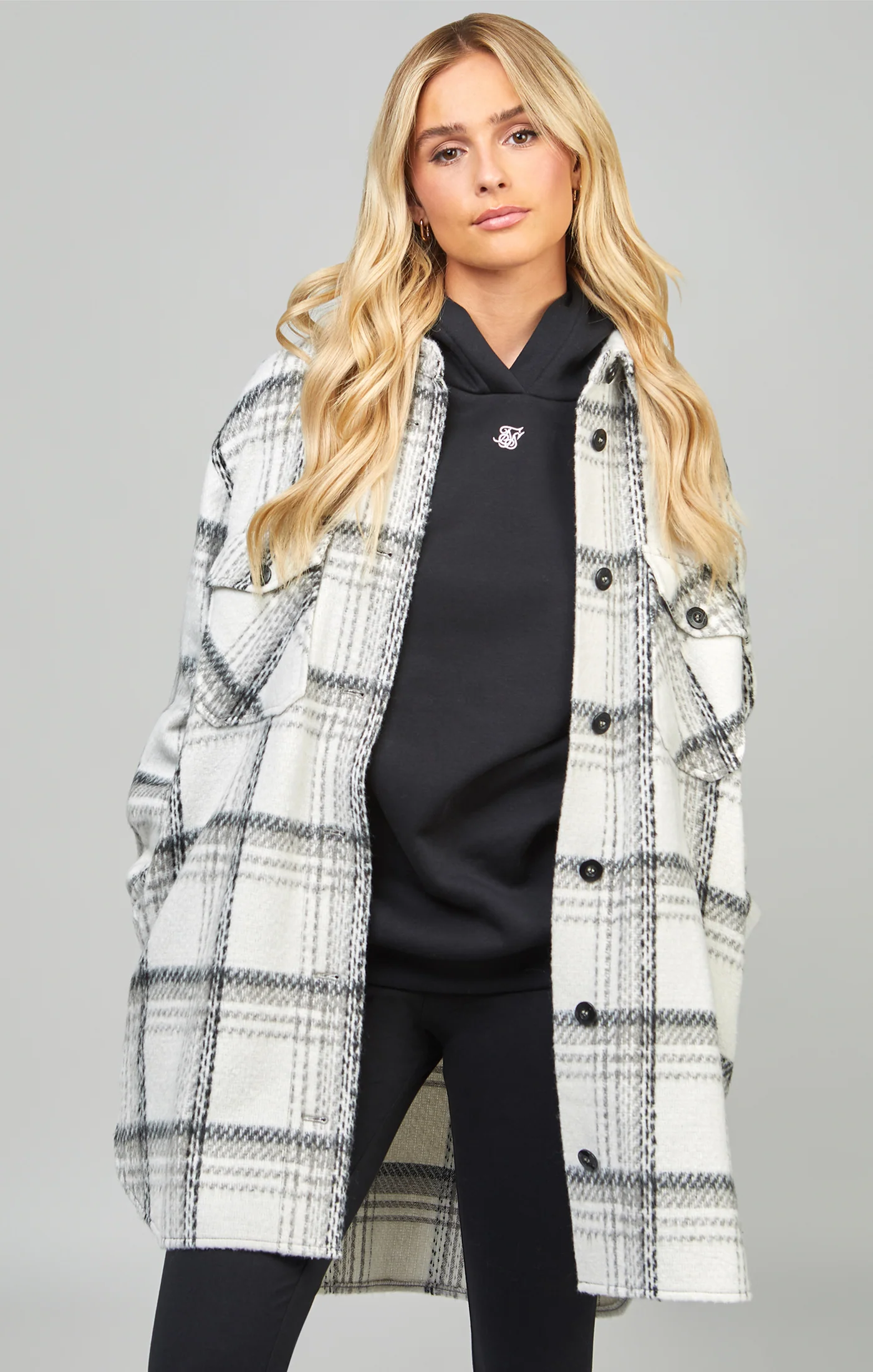 Black Checked Shacket - Image 6