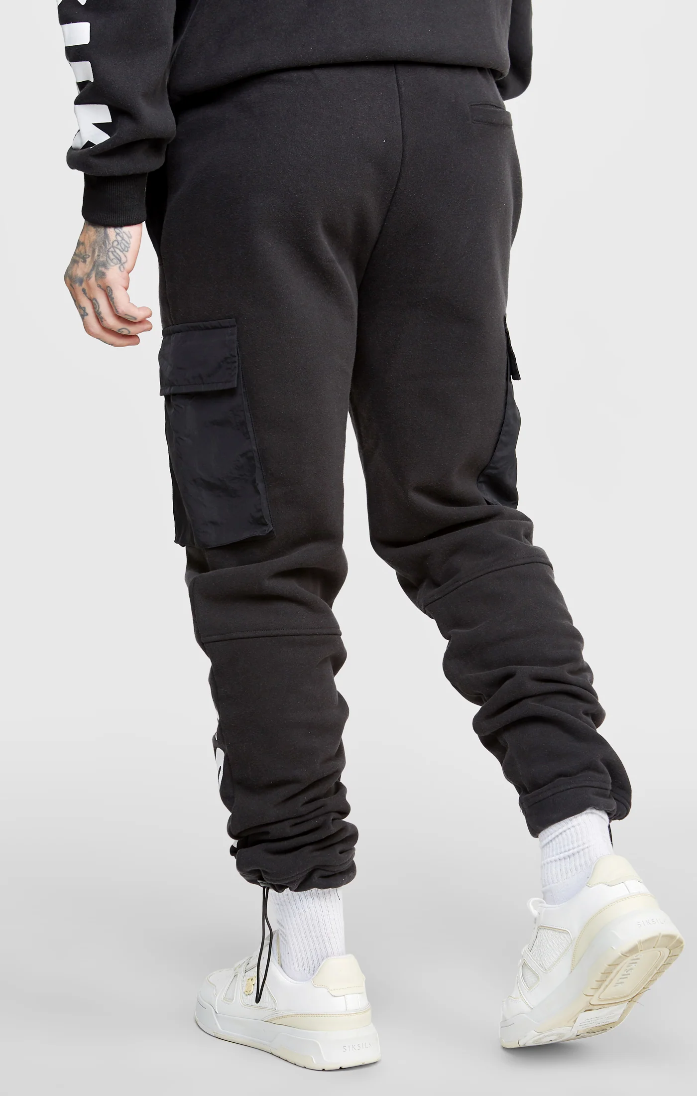 Black Contrast Pocket Cargo Pant - Image 4