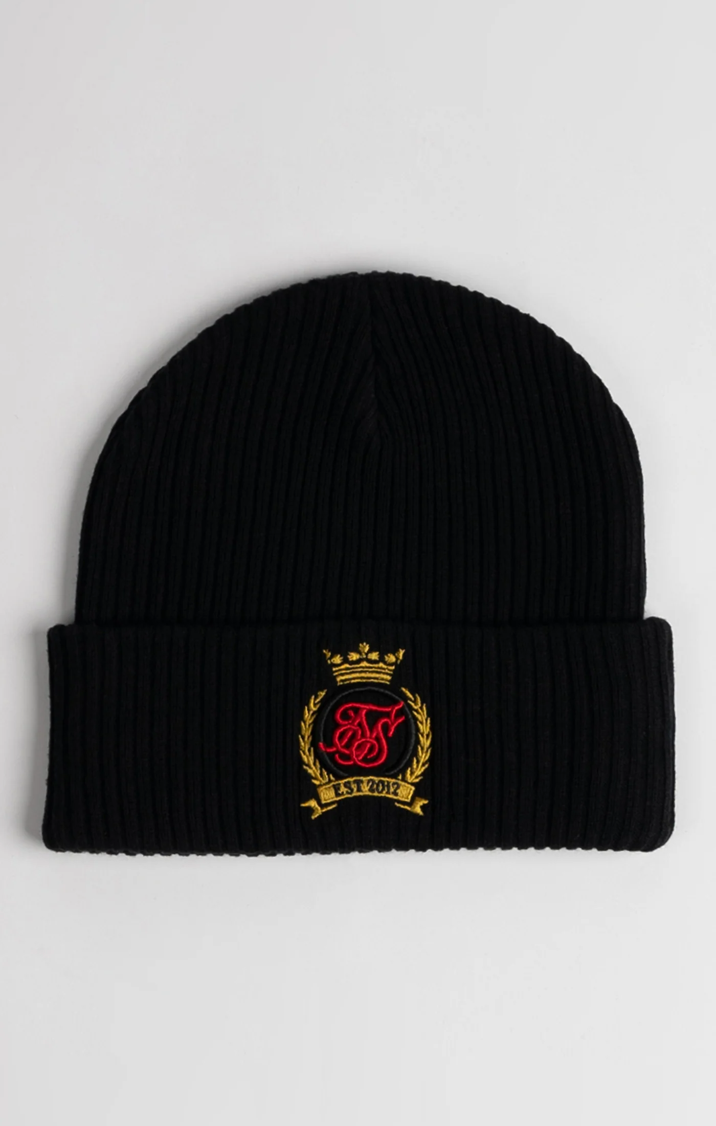 Black Crest Beanie Hat