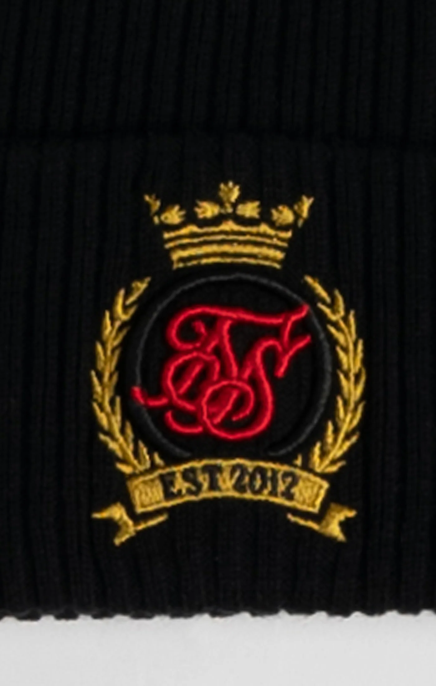 Black Crest Beanie Hat - Image 3