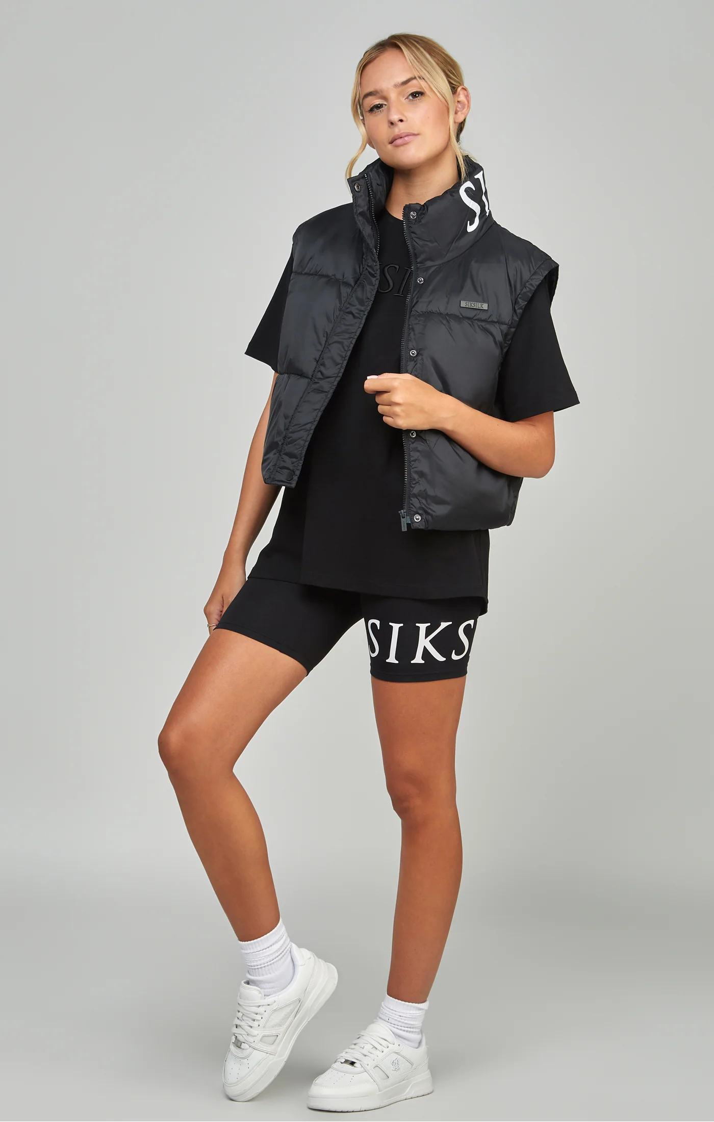 Black Cropped Gilet - Image 3