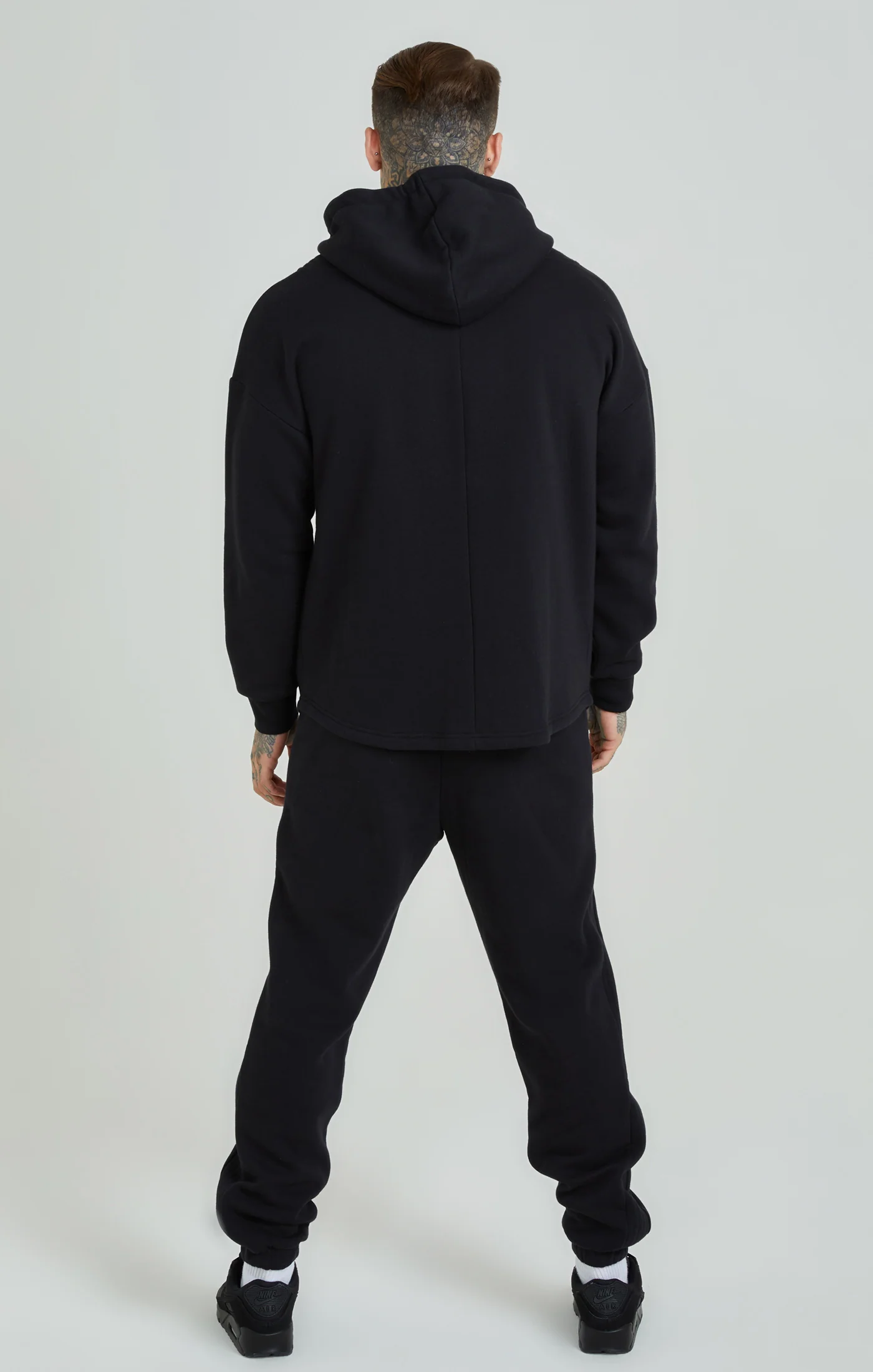 Black Dual Layer Baseball Zip-Thru Hoodie - Image 5