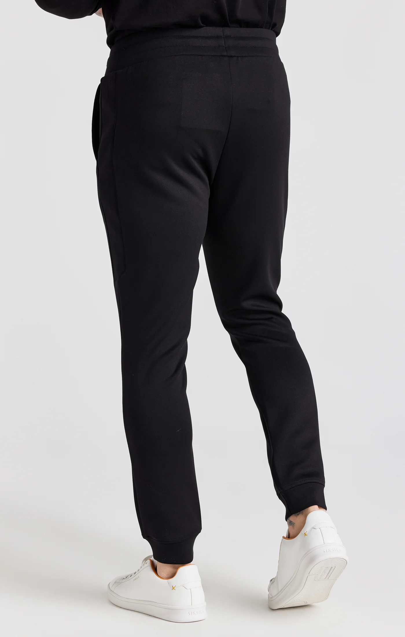 Black Embroidered Cuffed Track Pant - Image 4