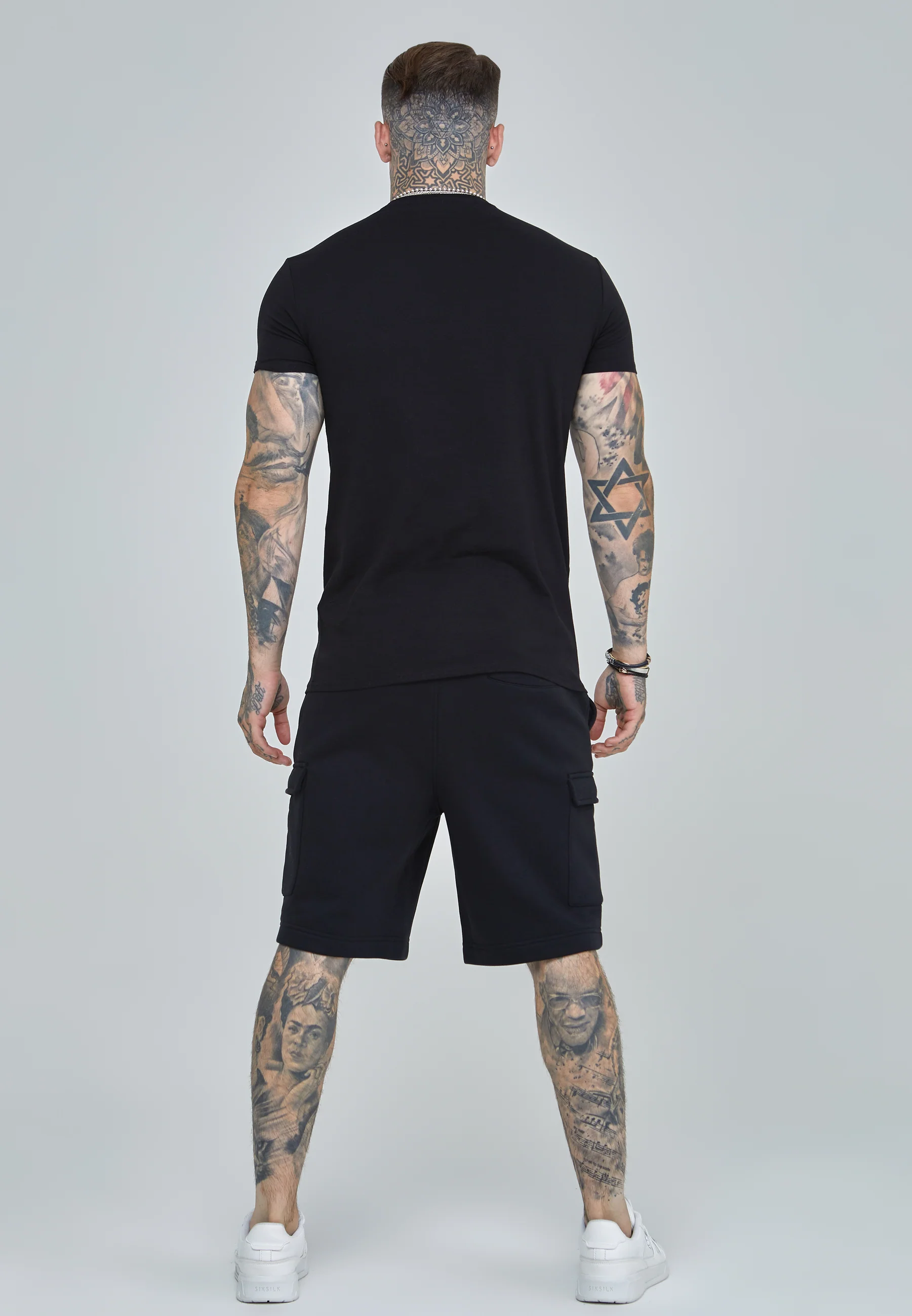 Black Essential Cargo Fleece Short - Image 5