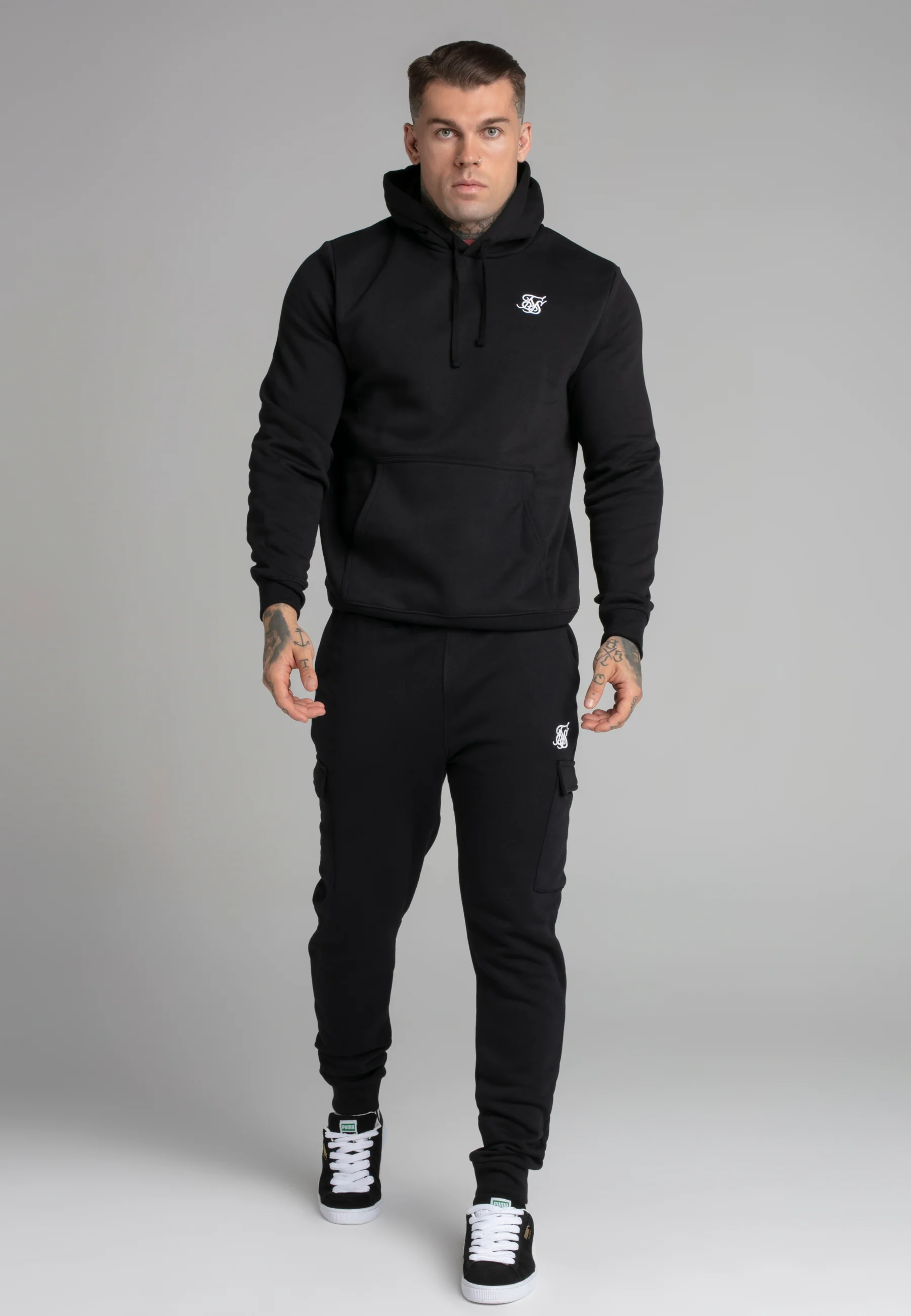 Black Essential Overhead Hoodie - Image 2
