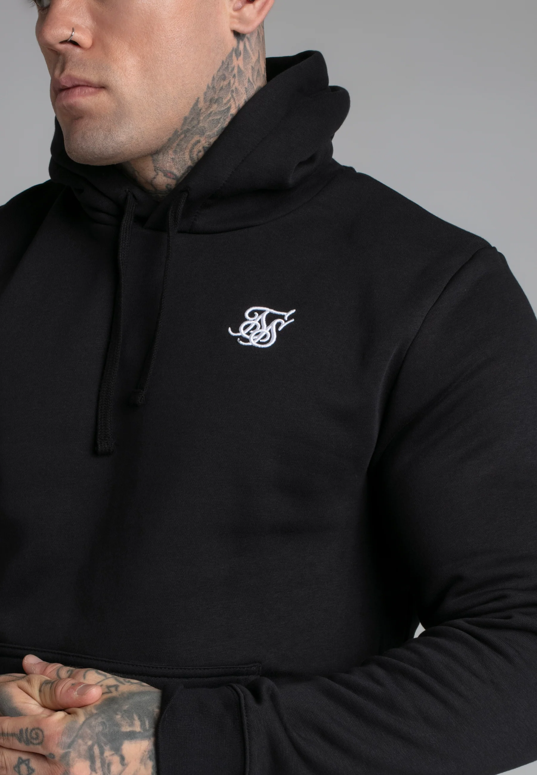 Black Essential Overhead Hoodie - Image 3
