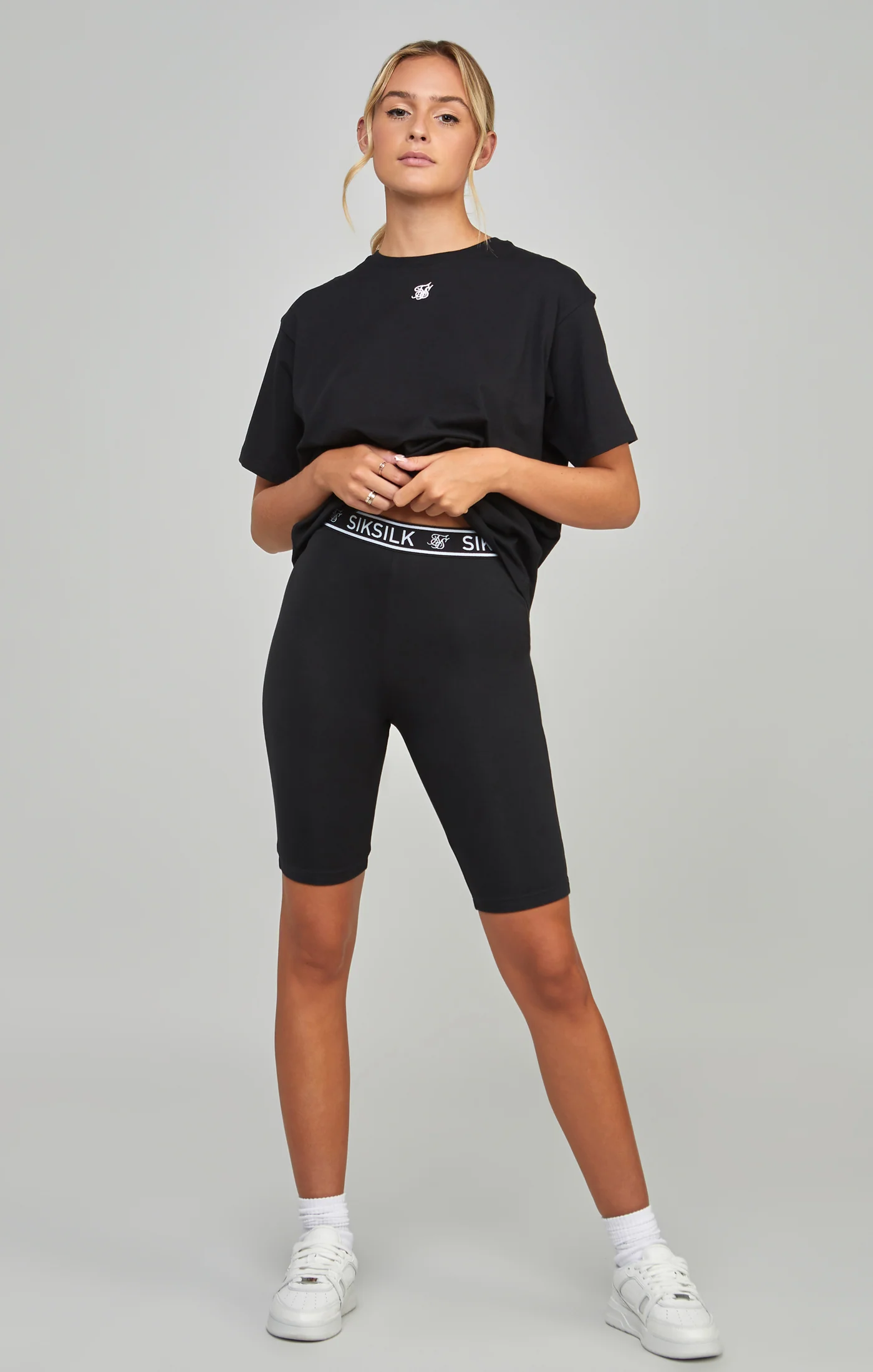 Black Essential Tape Cycle Shorts - Image 2