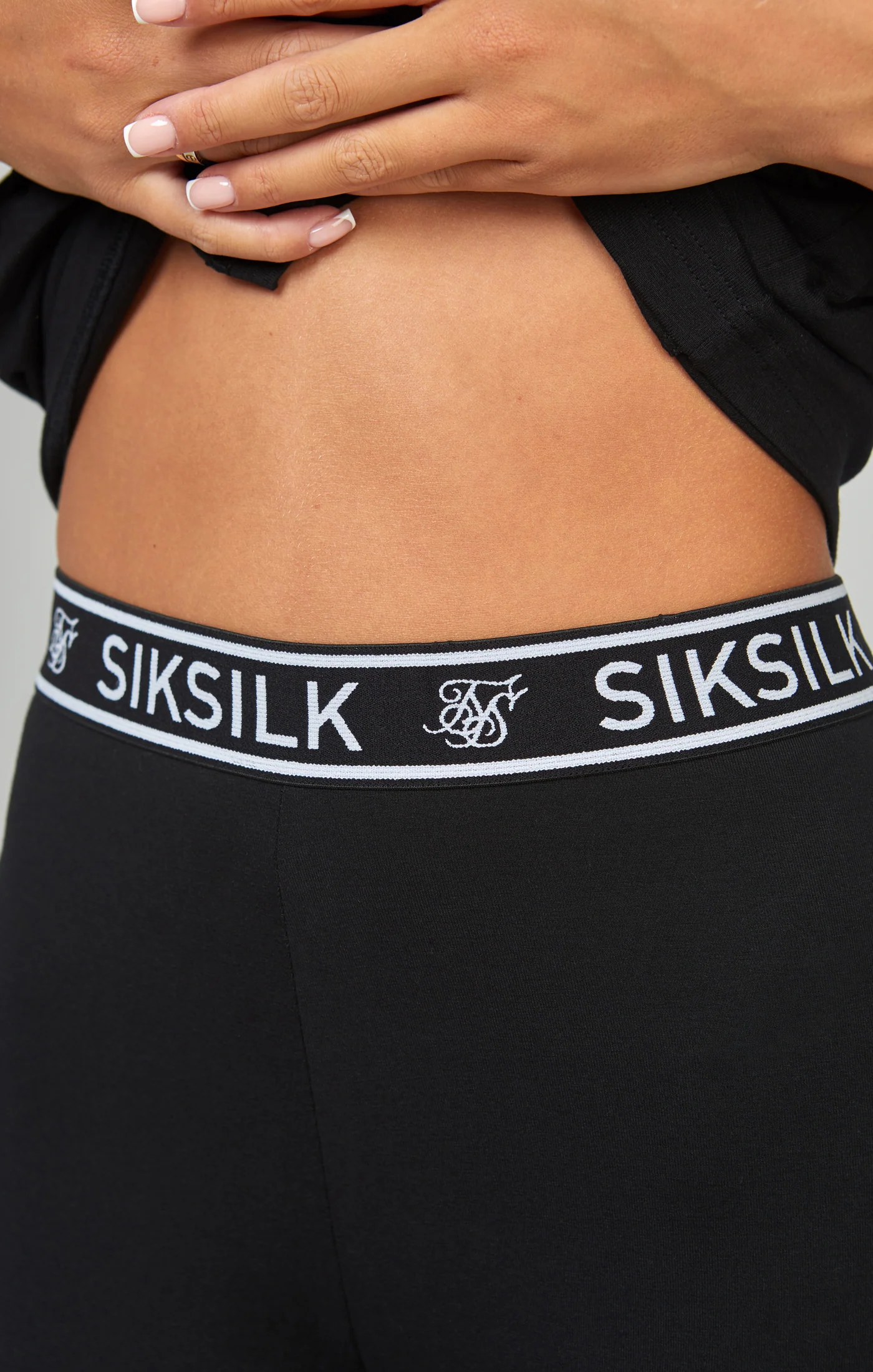 Black Essential Tape Cycle Shorts - Image 4