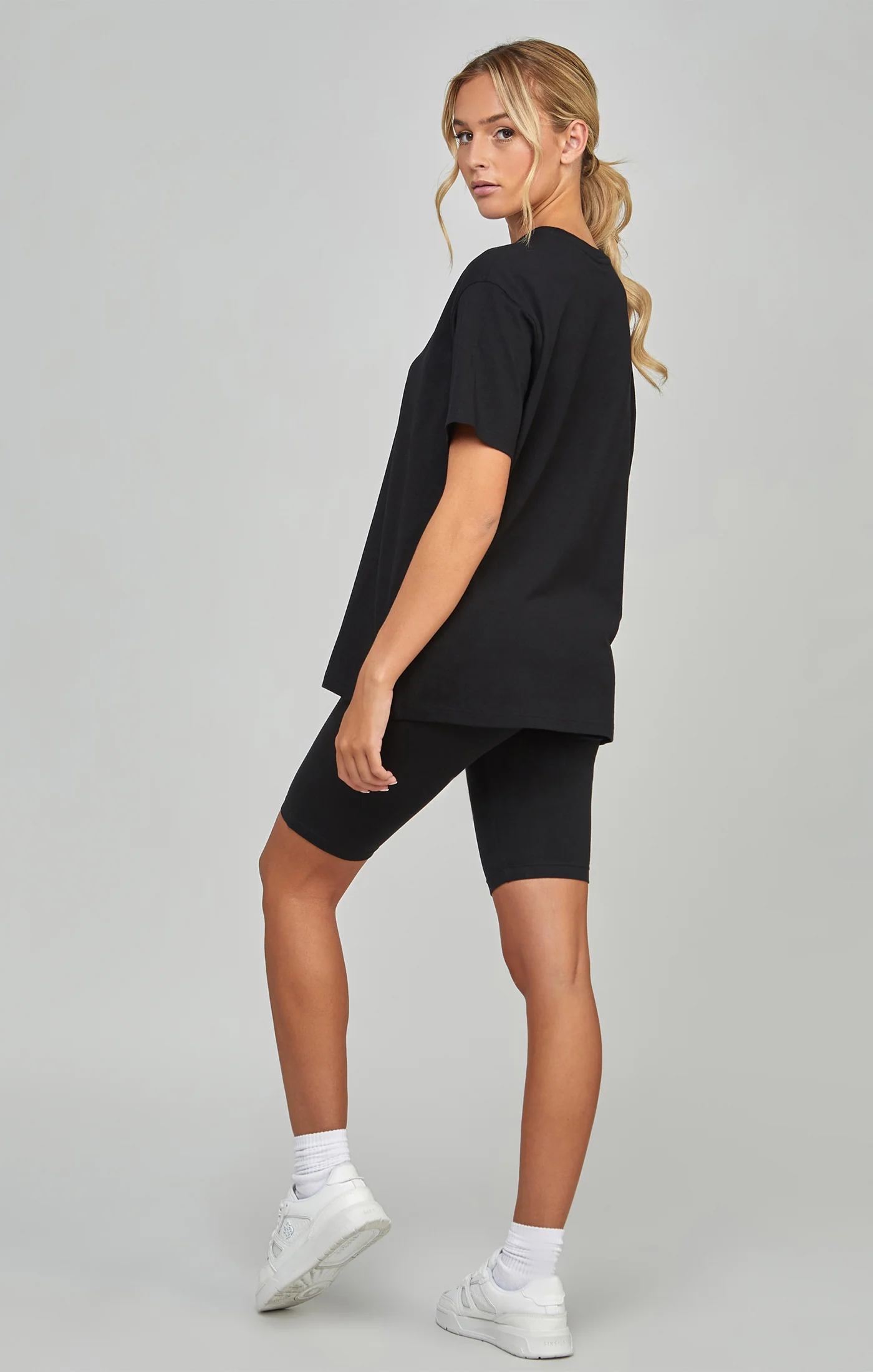 Black Essential Tape Cycle Shorts - Image 5