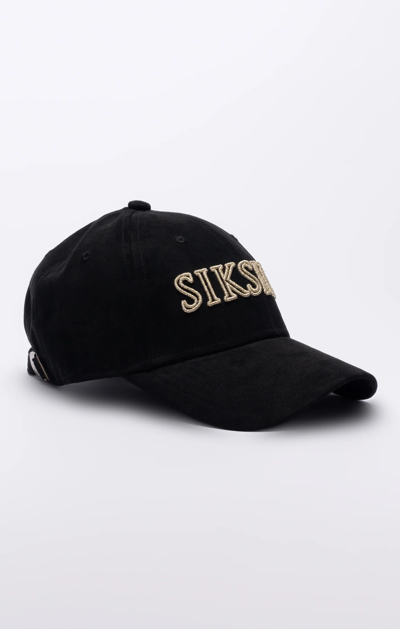 Black Faux Suede Baseball Cap - Image 2