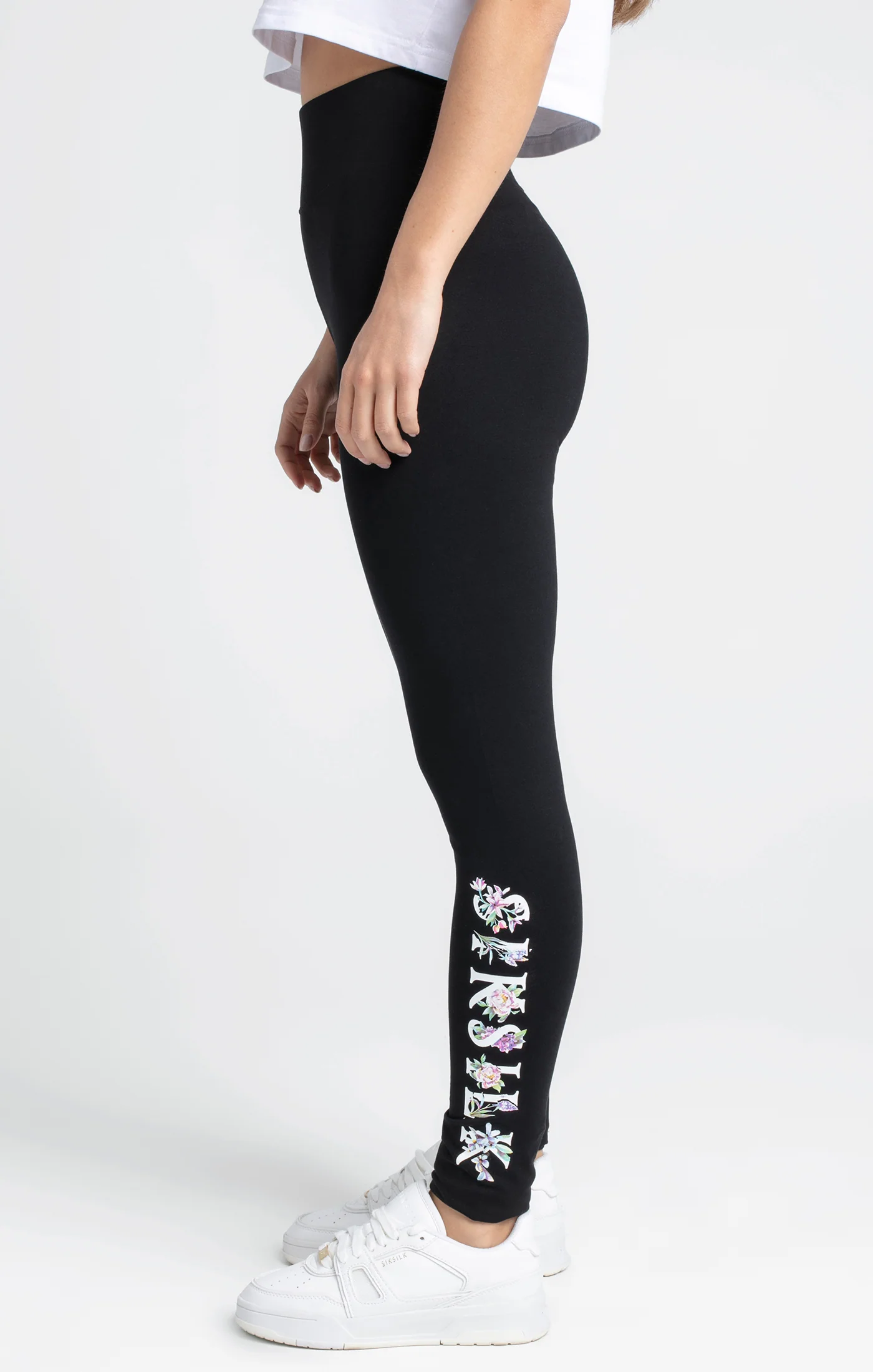 Black Floral Legging - Image 3