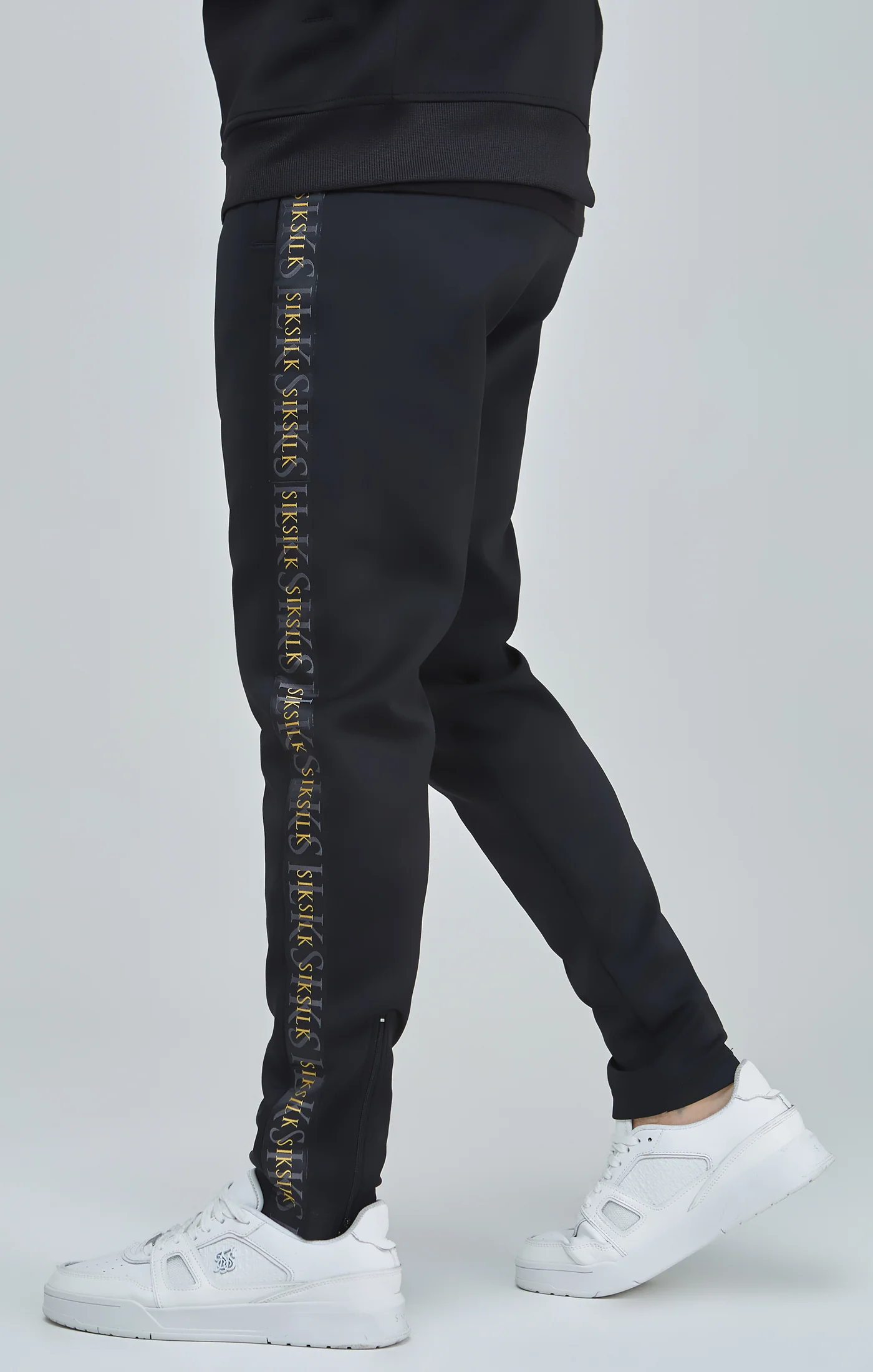 Black Gold Tape Track Pants - Image 3