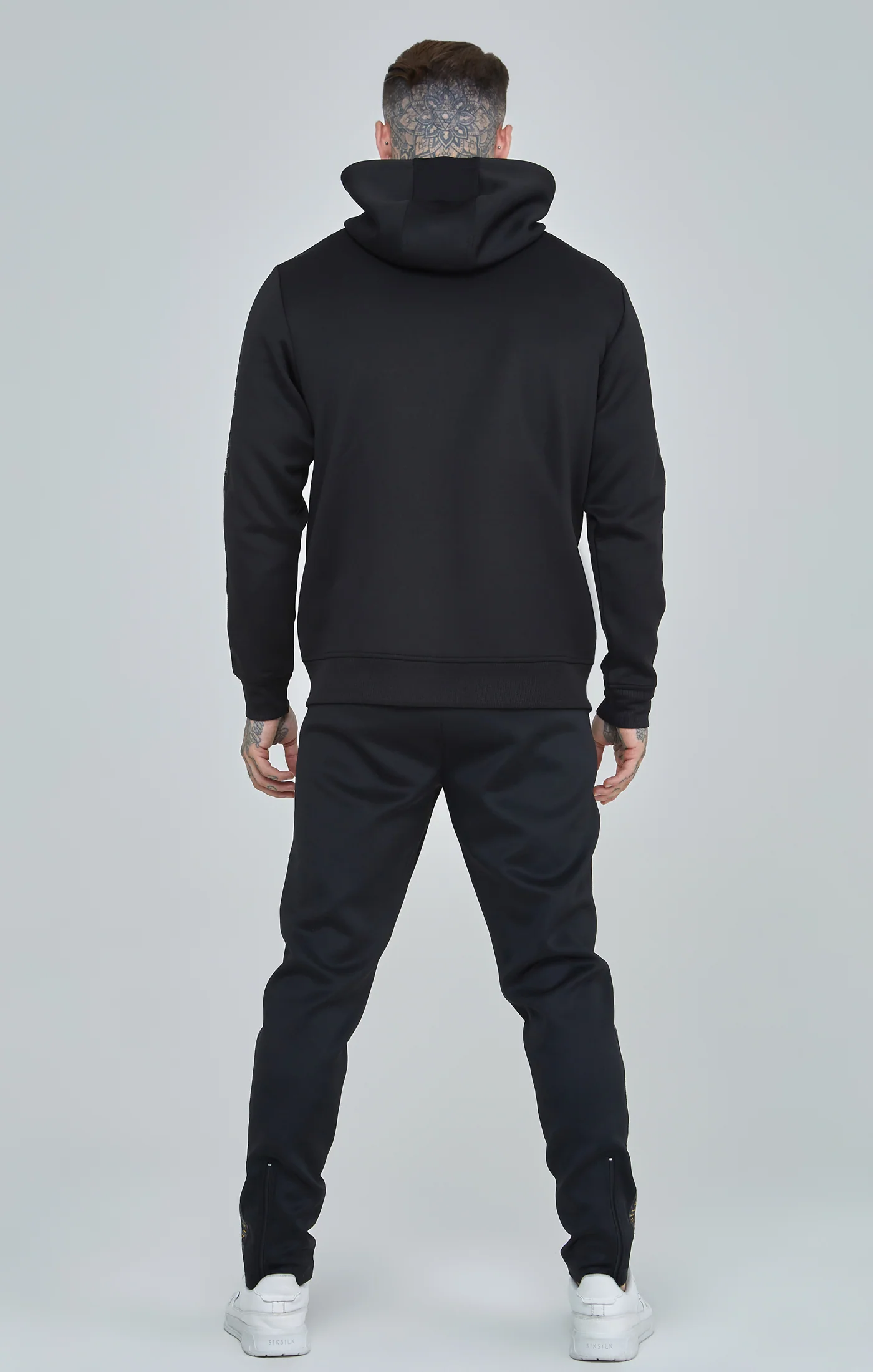 Black Gold Taped Zip-Thru Hoodie - Image 5