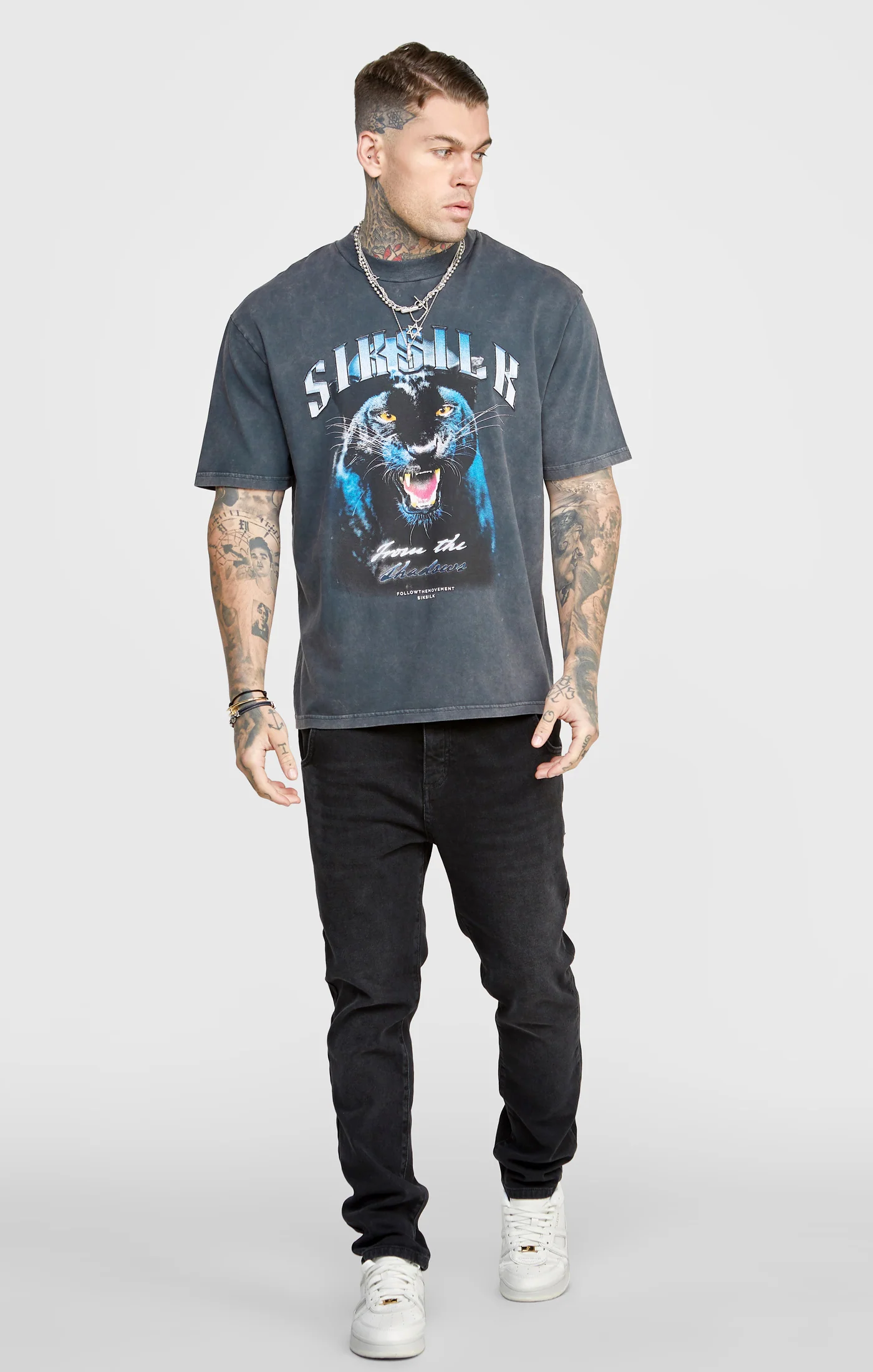 Black Graphic Oversized T-Shirt - Image 3