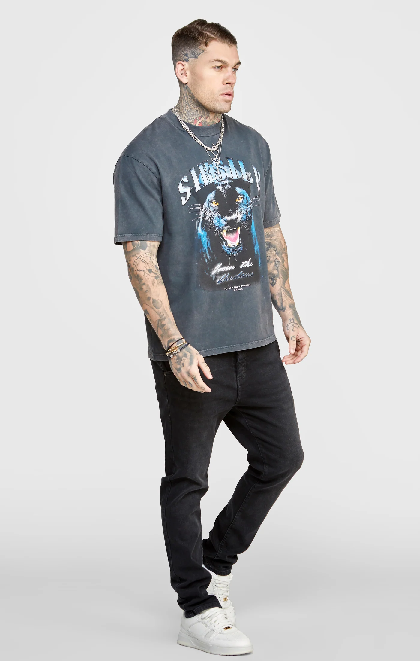 Black Graphic Oversized T-Shirt - Image 4
