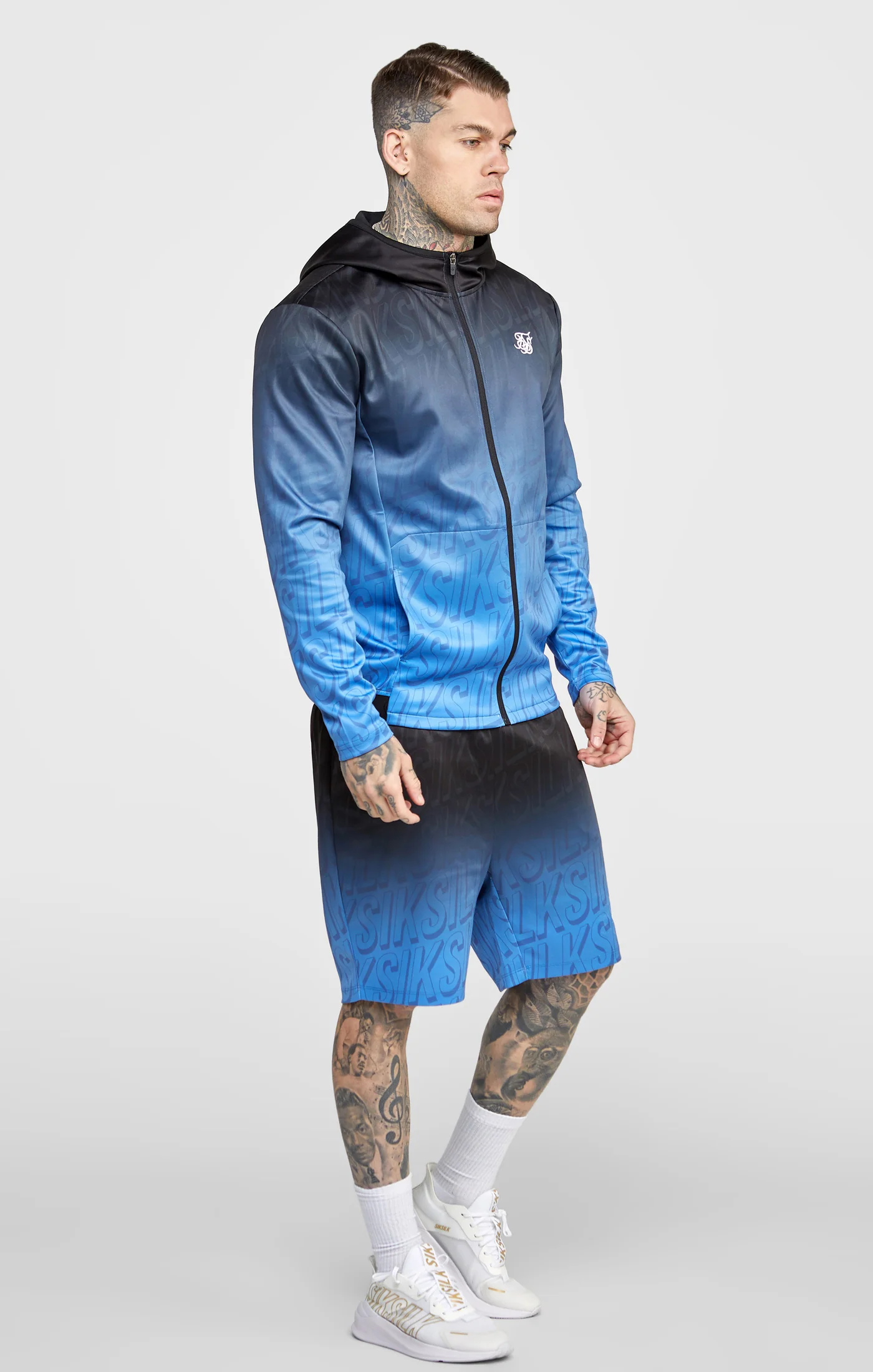 Blue Logo Fade Zip-Thru Hoodie - Image 4
