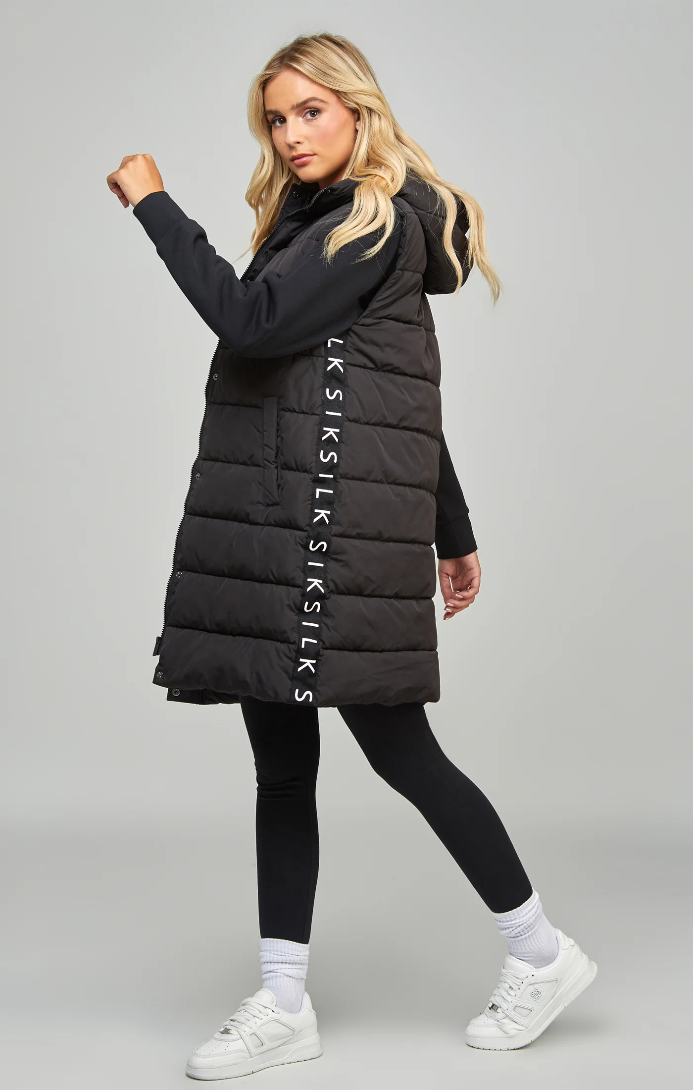 Black Longline Gilet - Image 3