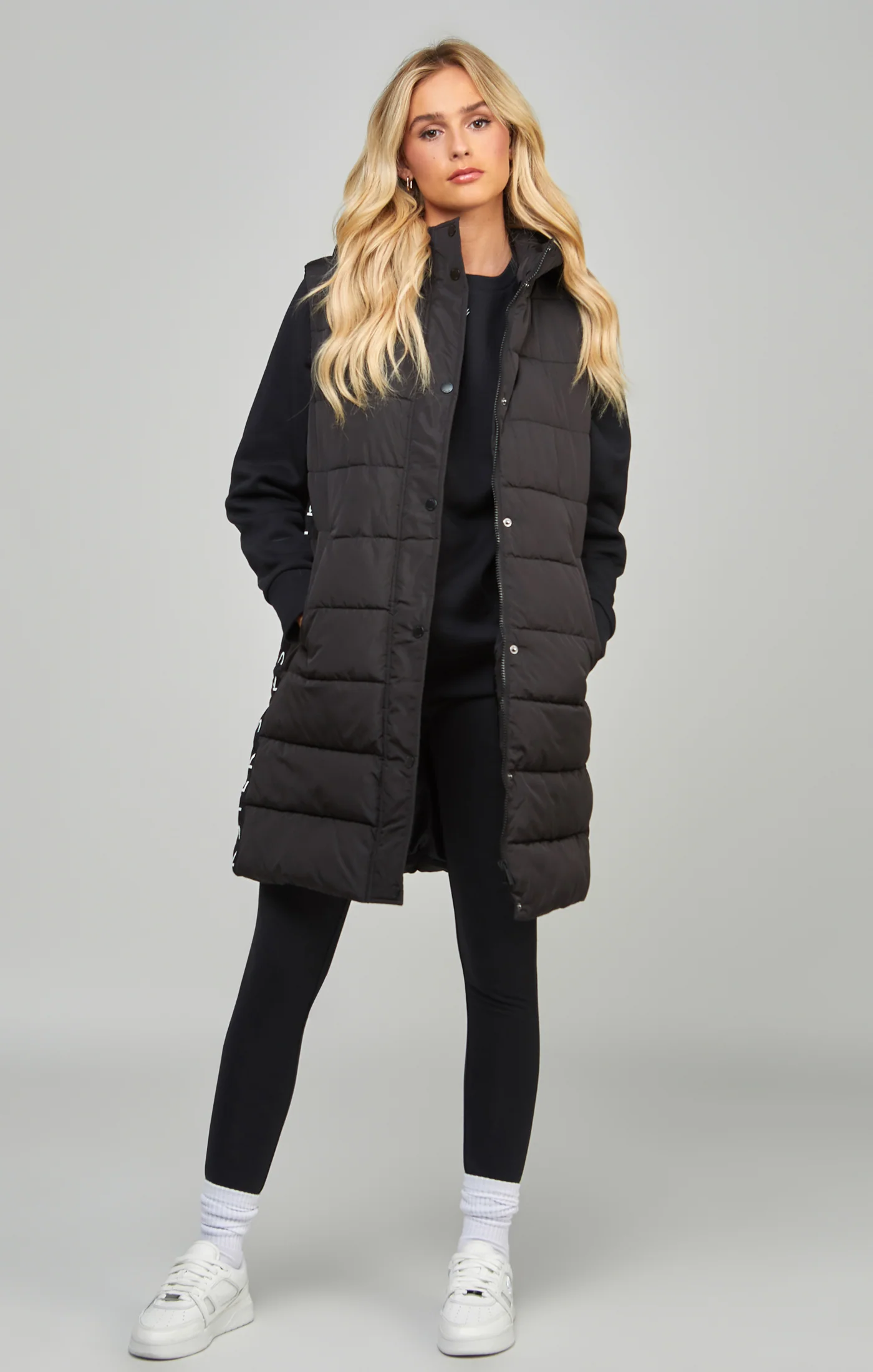 Black Longline Gilet - Image 4