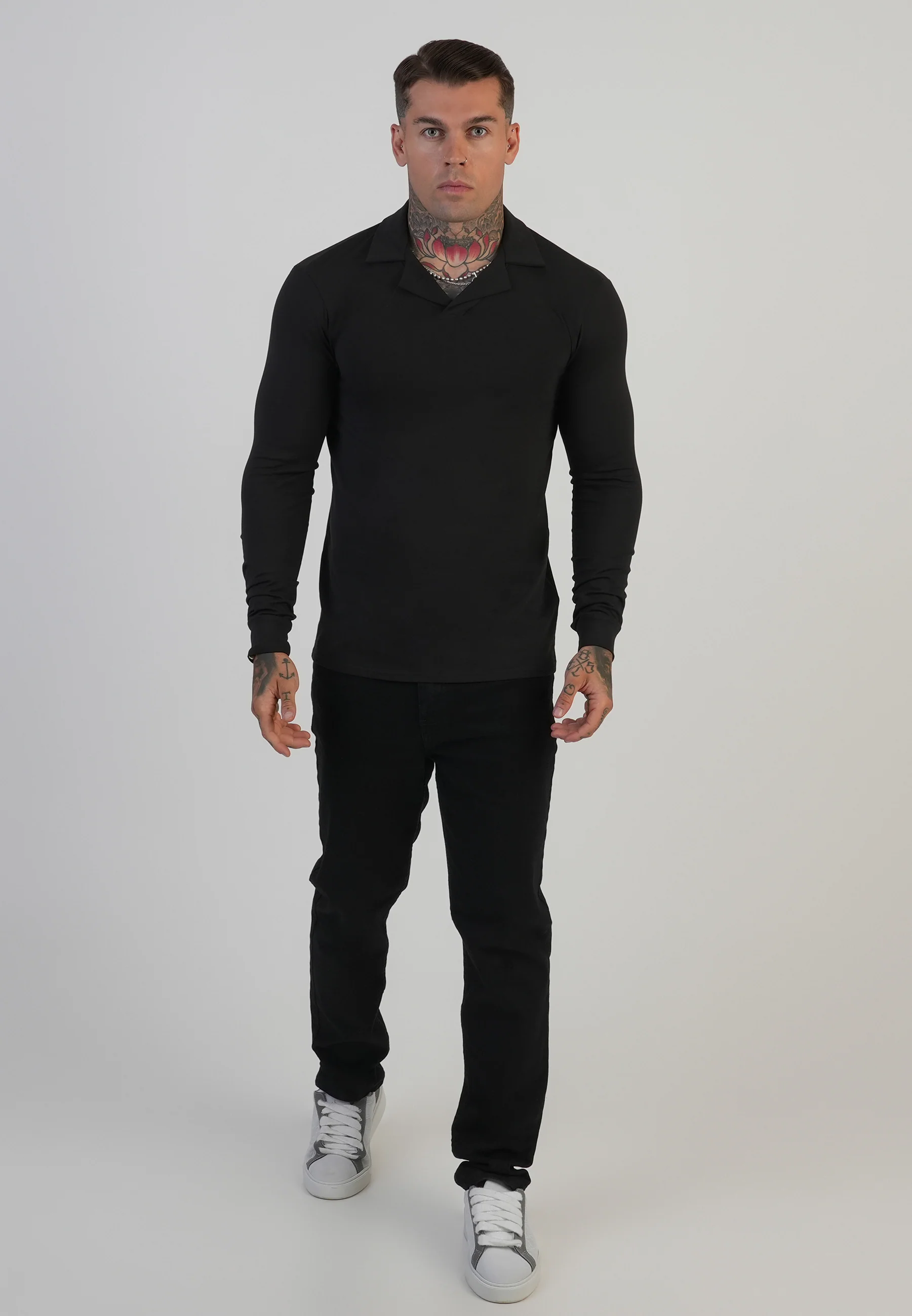 Black LS Revere Polo - Image 3