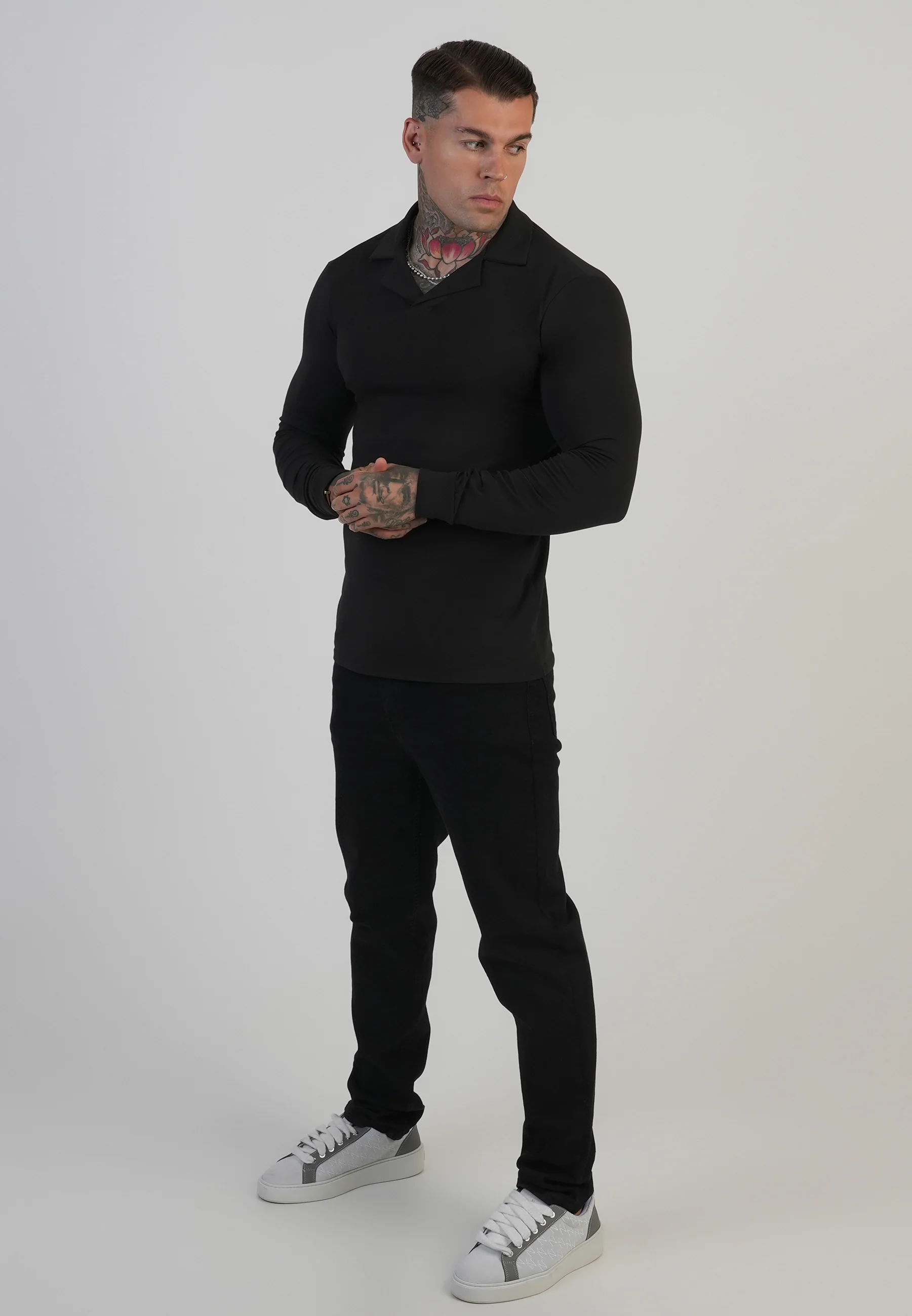 Black LS Revere Polo - Image 4