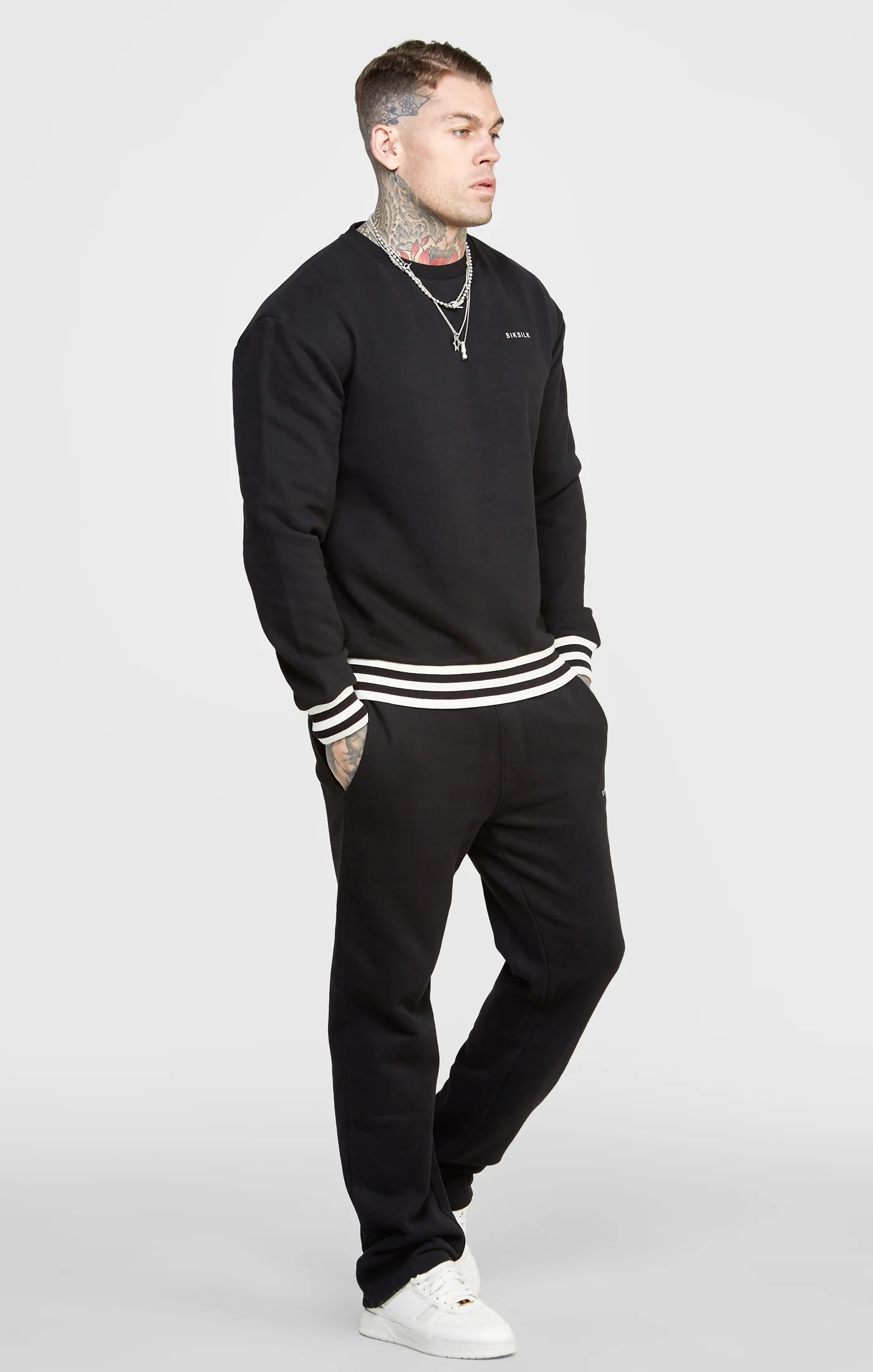 Black Oversized Back Logo Sweat - Image 3