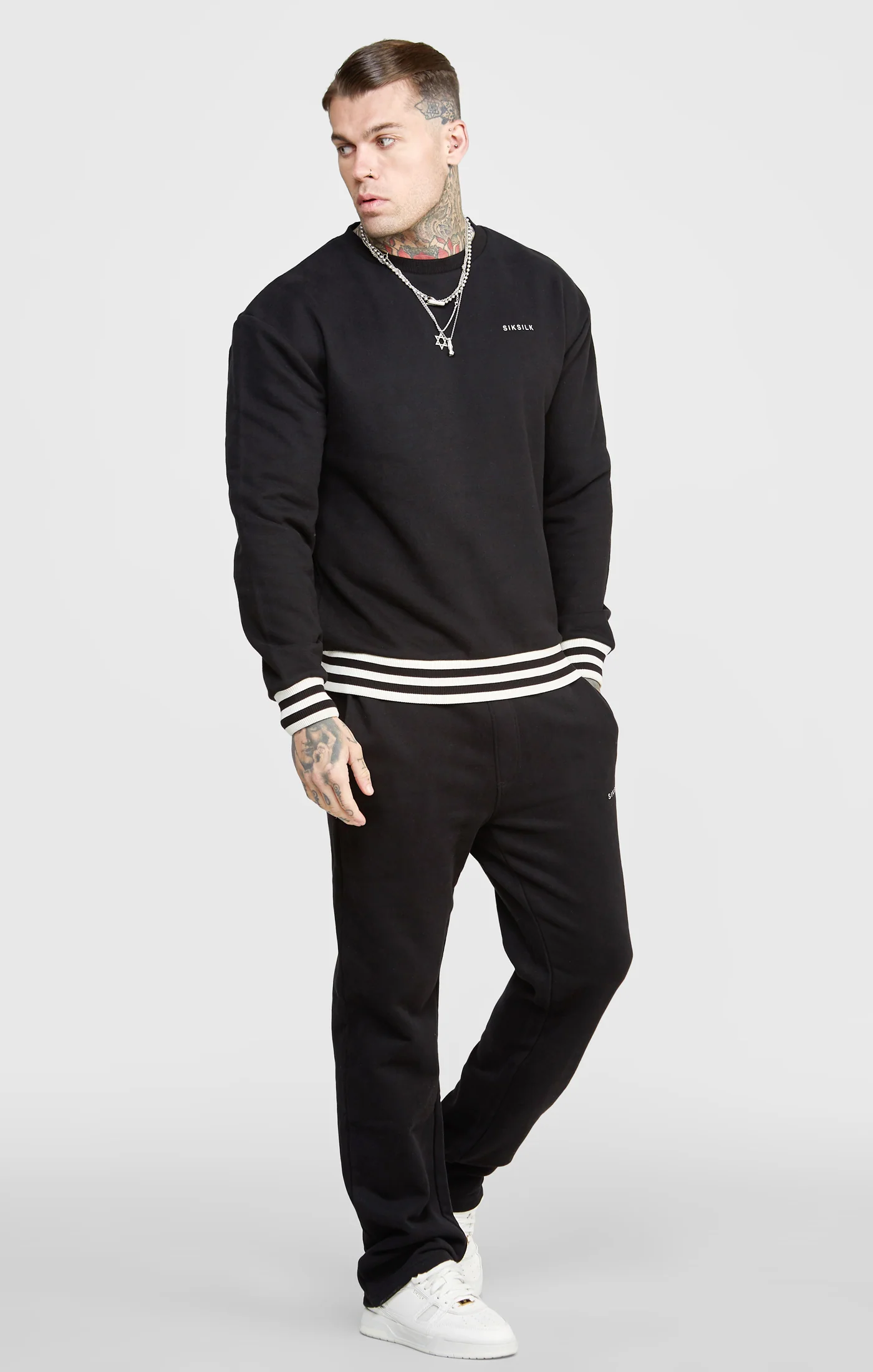 Black Oversized Back Logo Sweat - Image 4