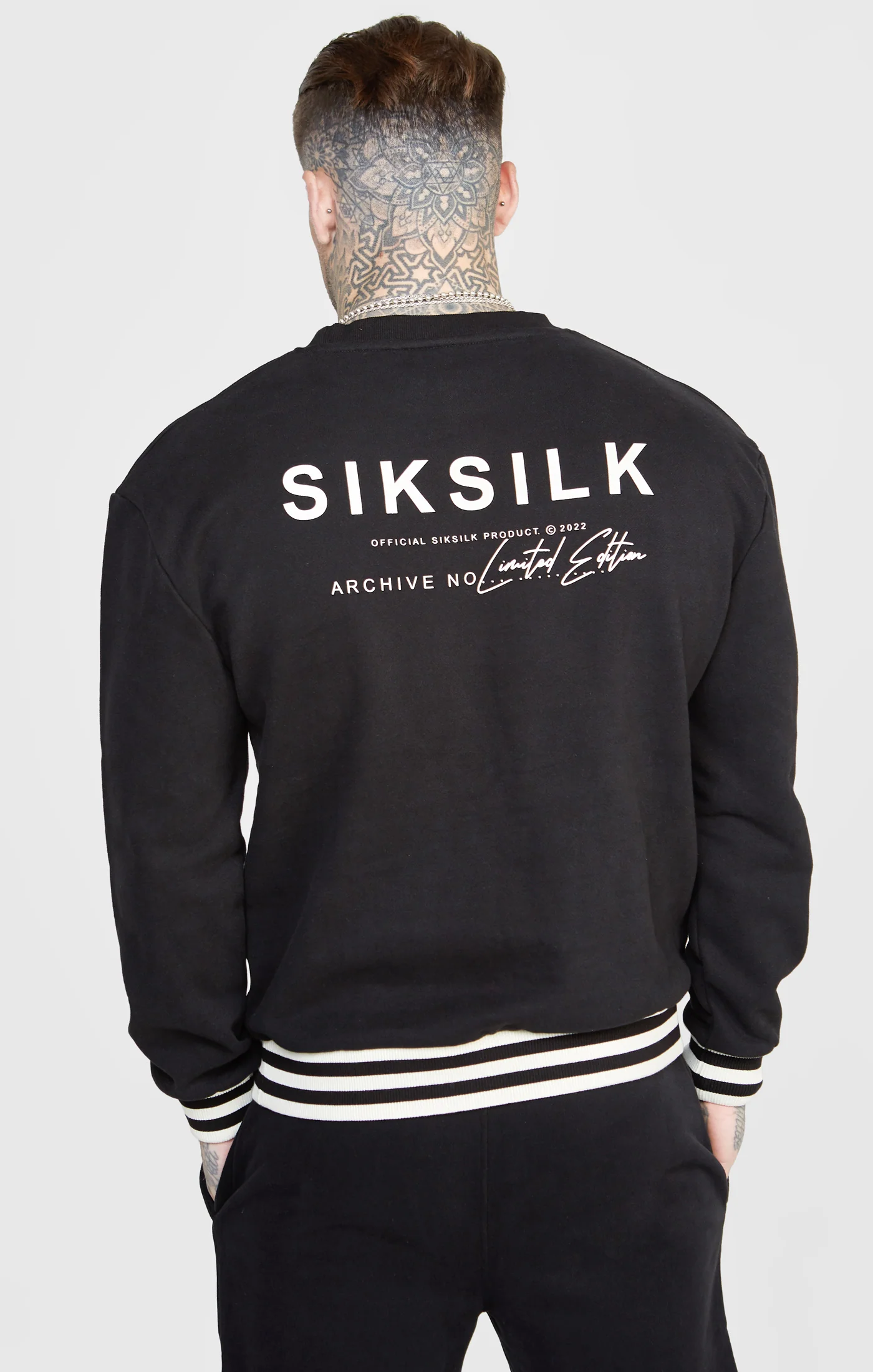 Black Oversized Back Logo Sweat - Image 6