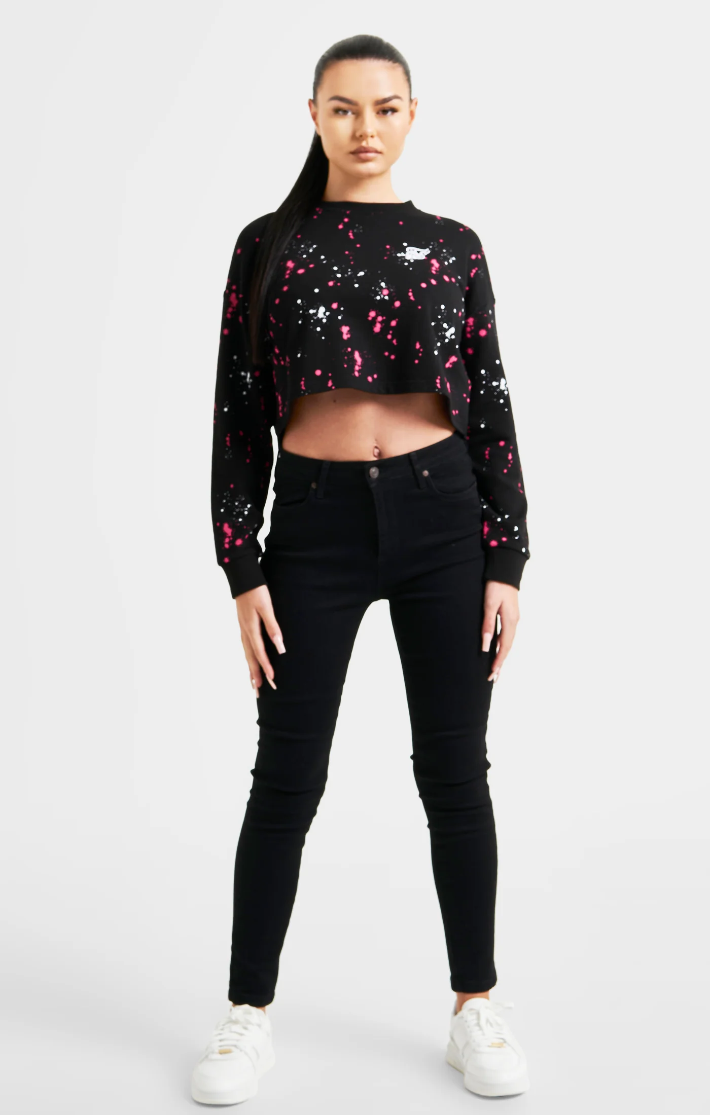 Black Paint Splatter Sweatshirt - Image 3