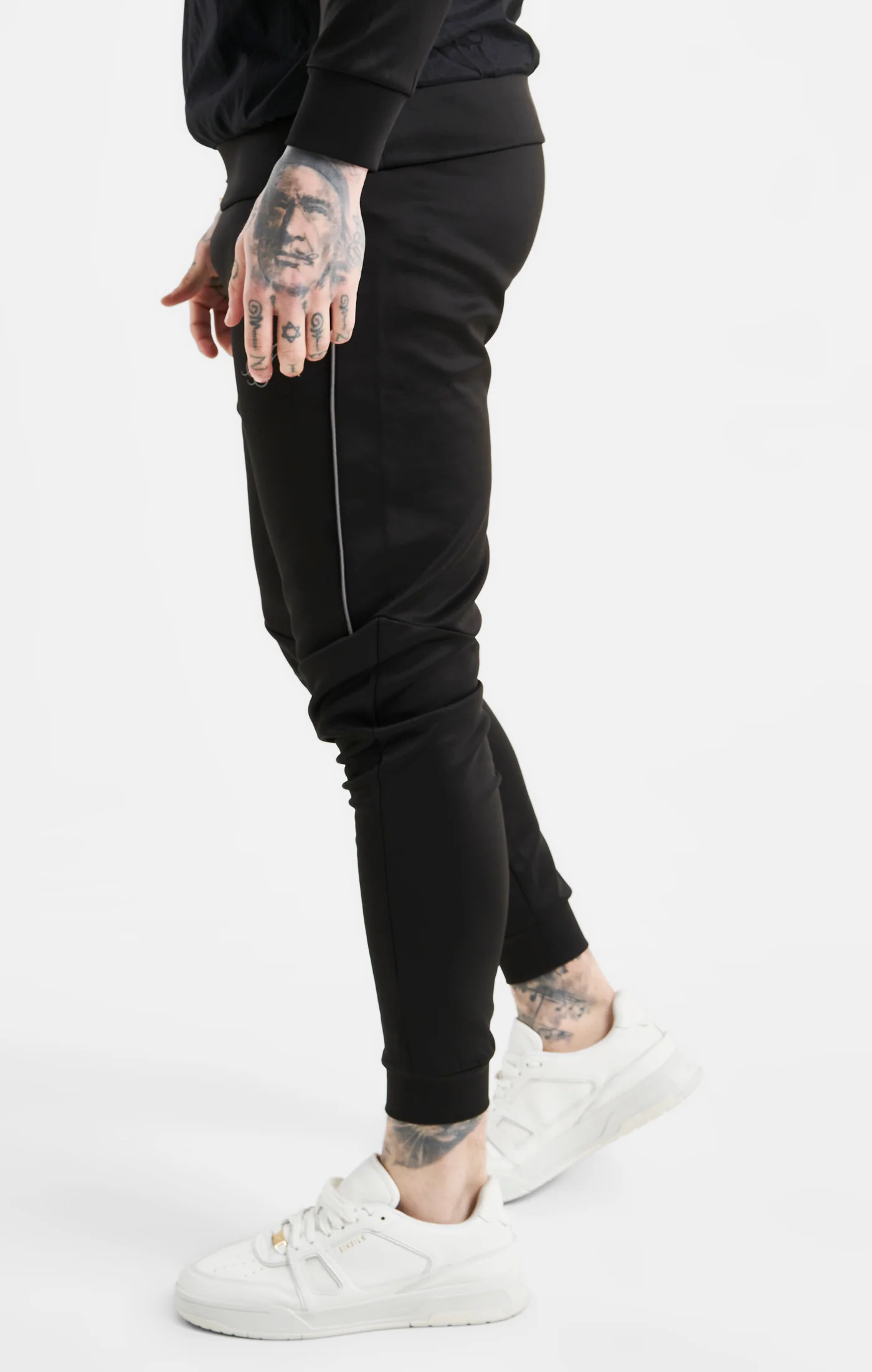 Black Panelled Jogger - Image 2