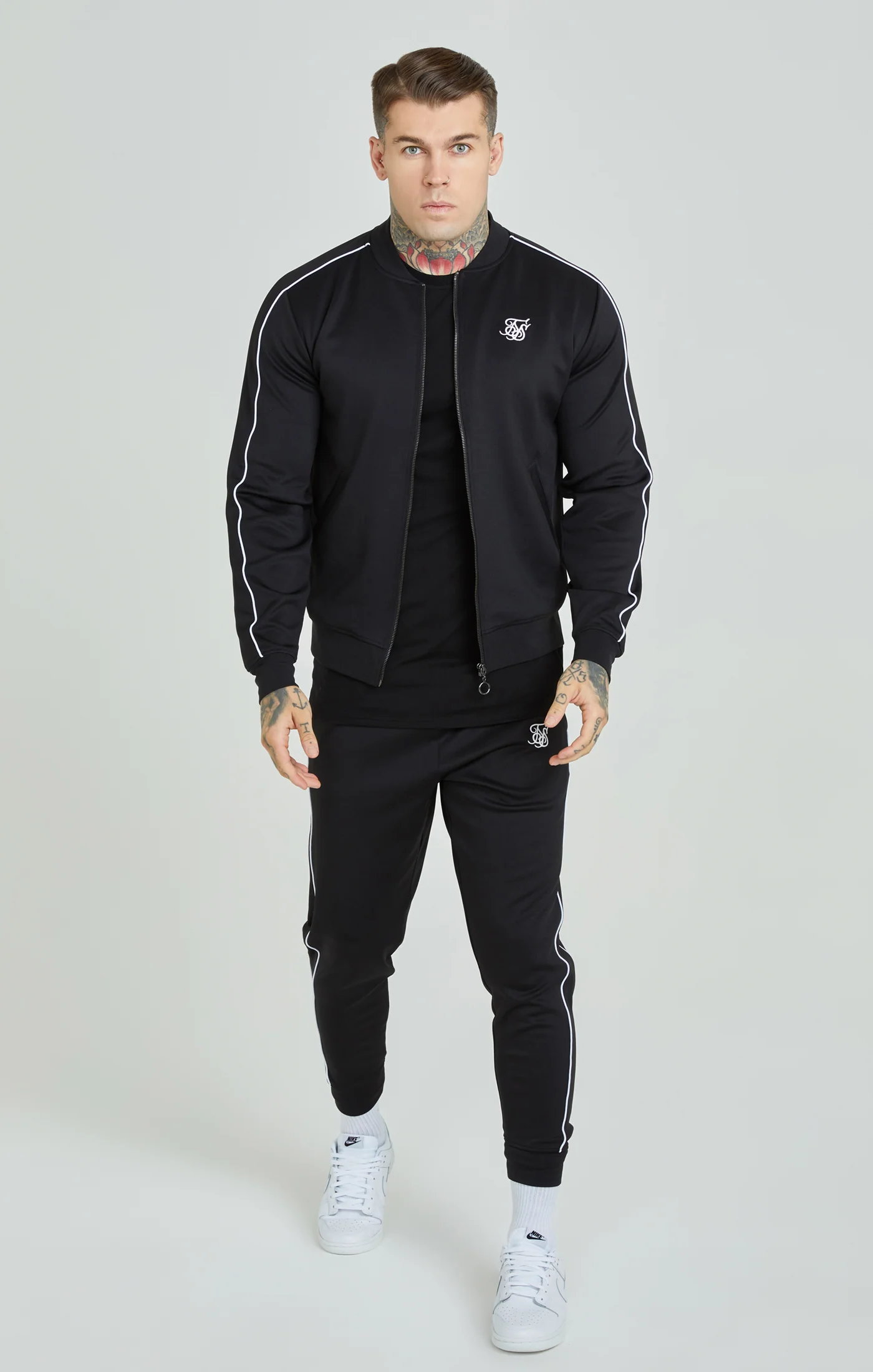 Black Panelled Tracksuit - Image 4