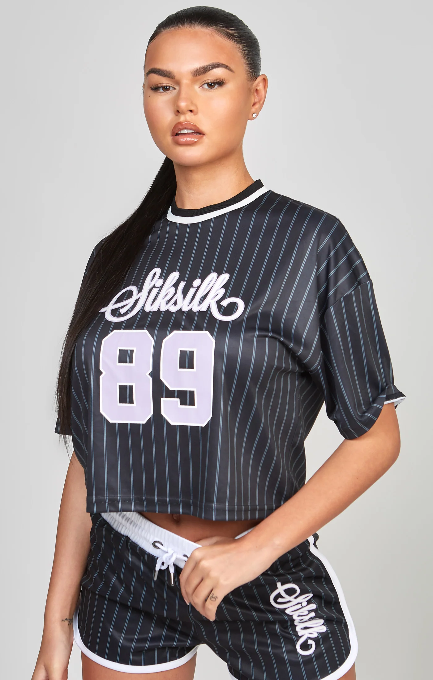 Black Pinstripe Basketball Vest
