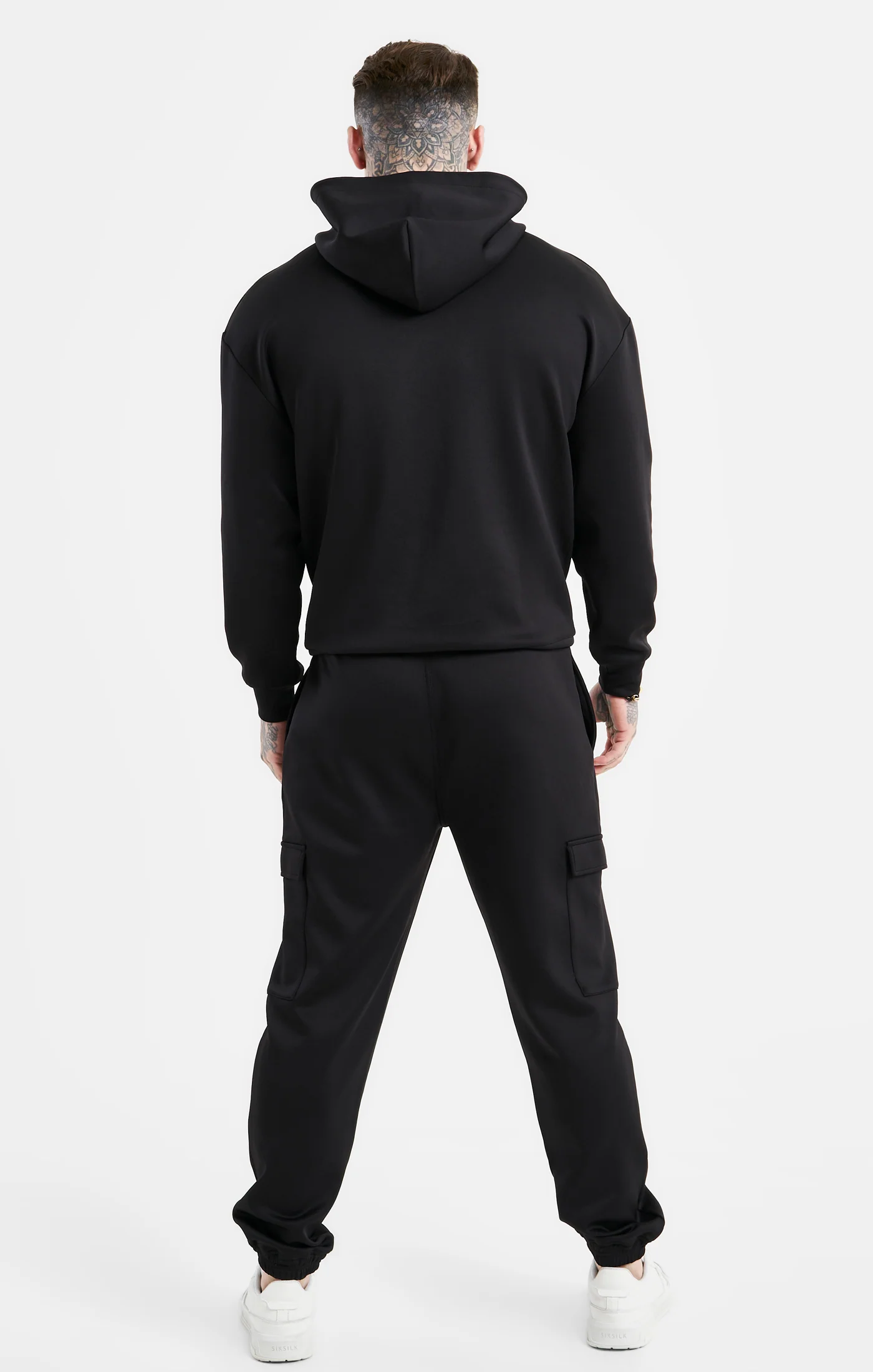 Black Poly Cargo Joggers - Image 5