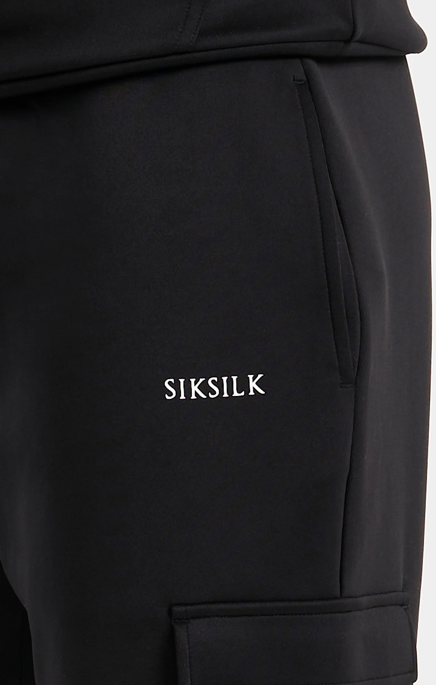 Black Poly Cargo Joggers - Image 6